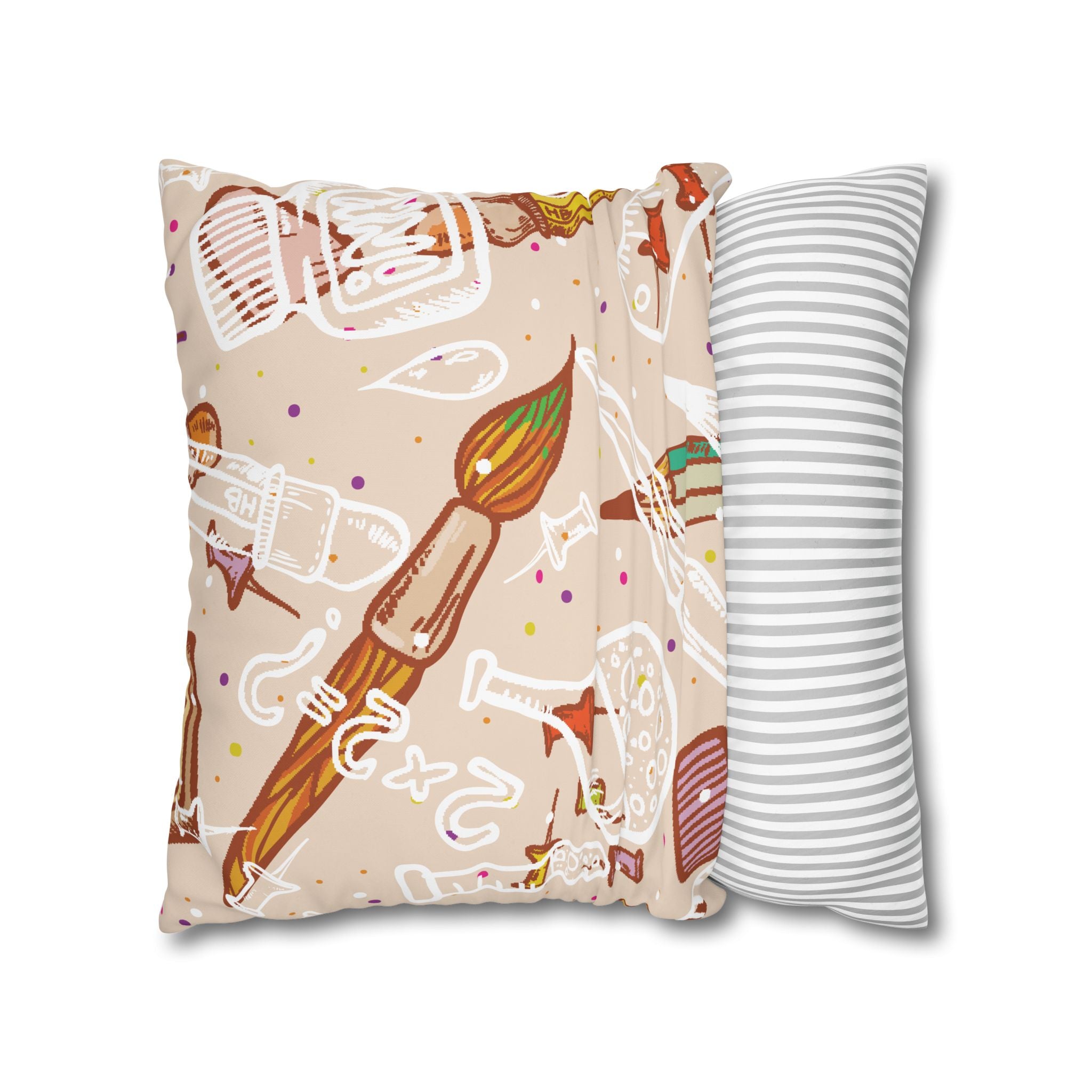 Whimsical School Supplies Pillowcase