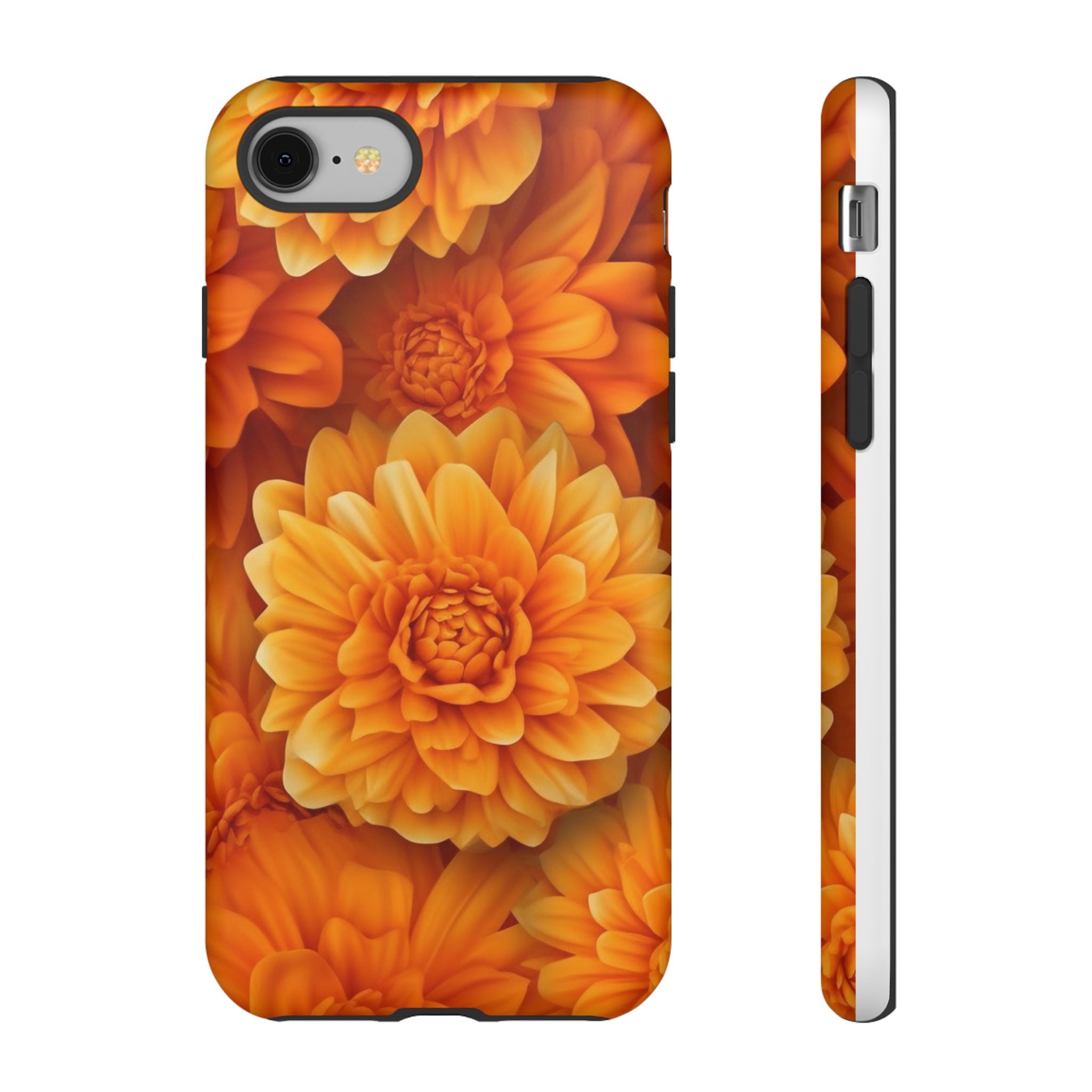 Fiery Dahlia Hexagon iPhone Case