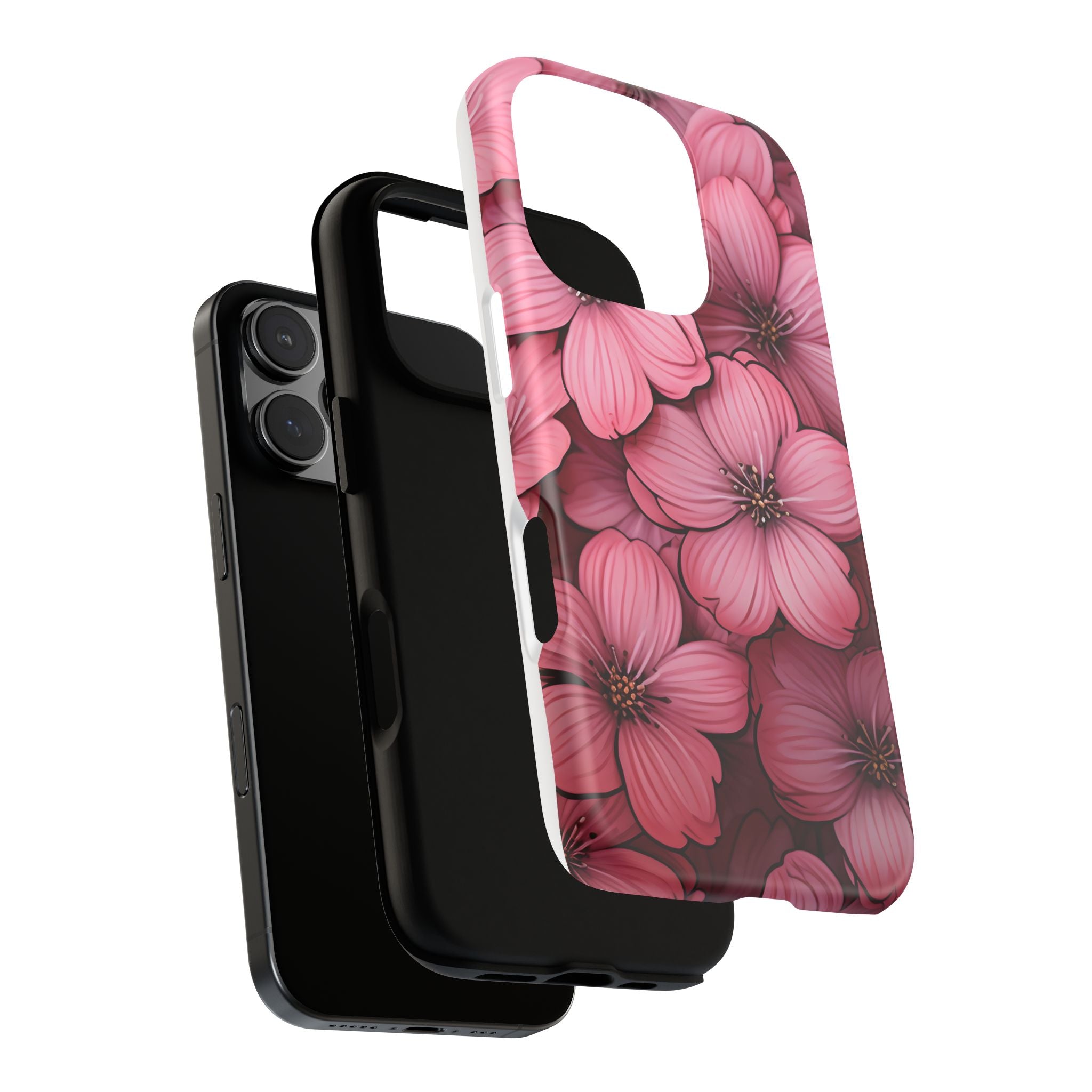 Pink Blossom Hexagon iPhone Case - Rugged