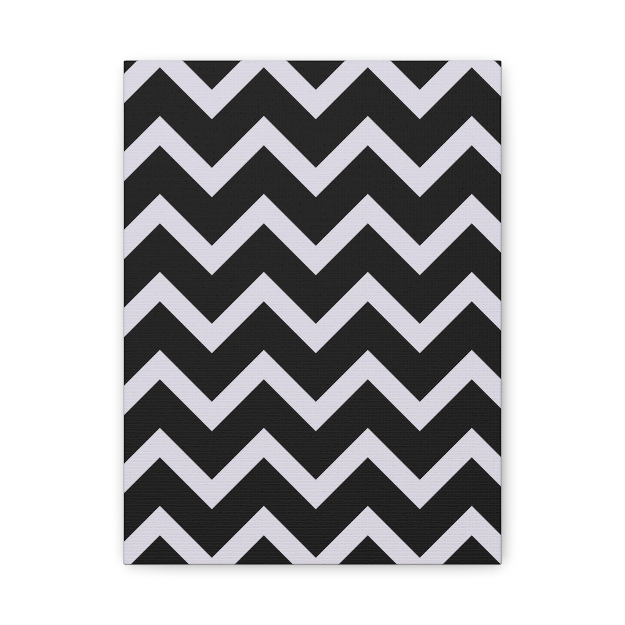 Modern Chevron Zigzag Matte Canvas Art