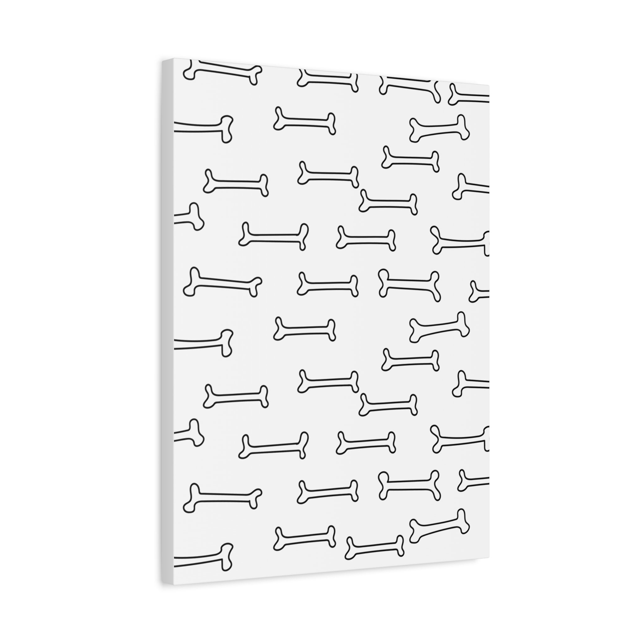 Minimalist Bone Pattern Matte Canvas Art