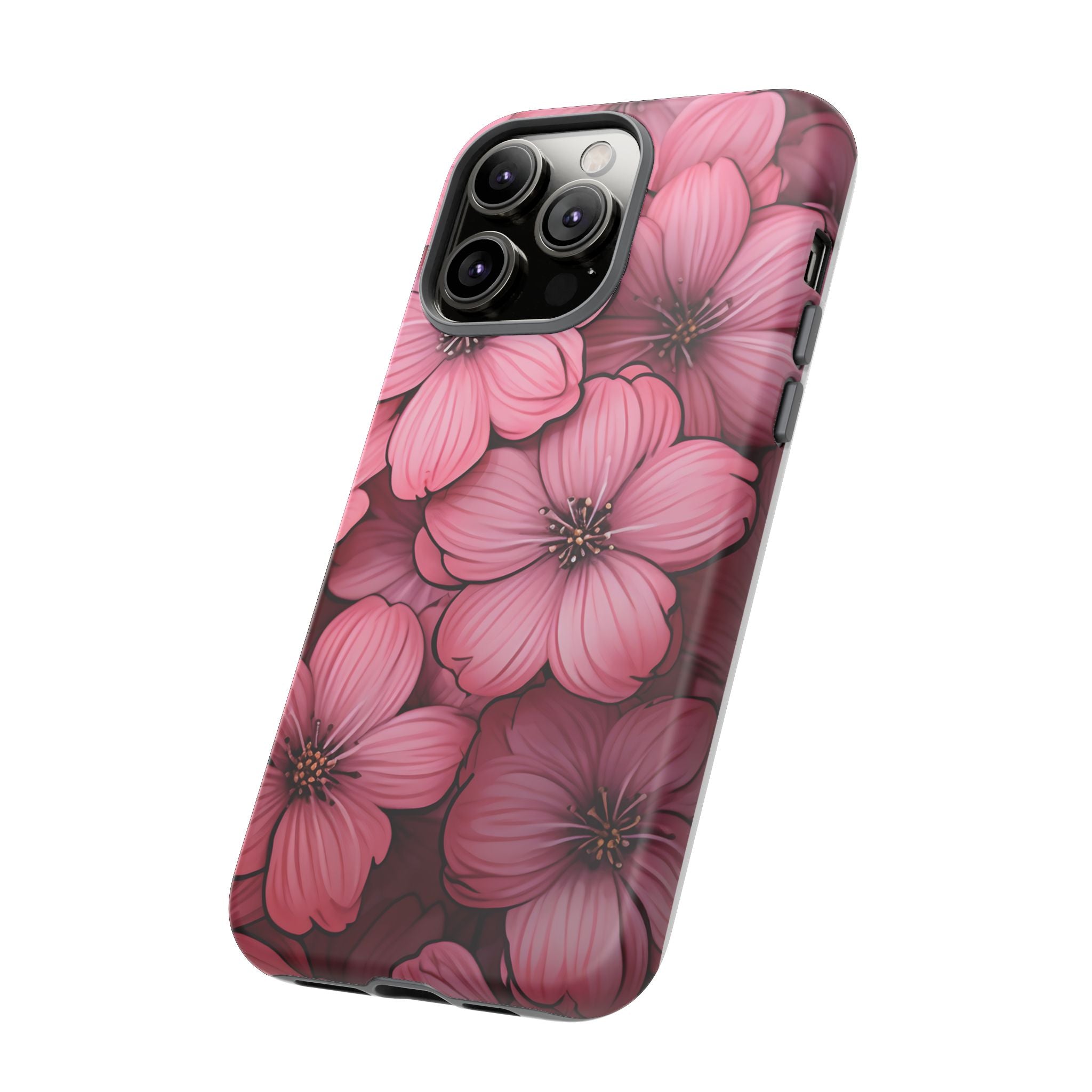 Pink Blossom Hexagon iPhone Case - Rugged