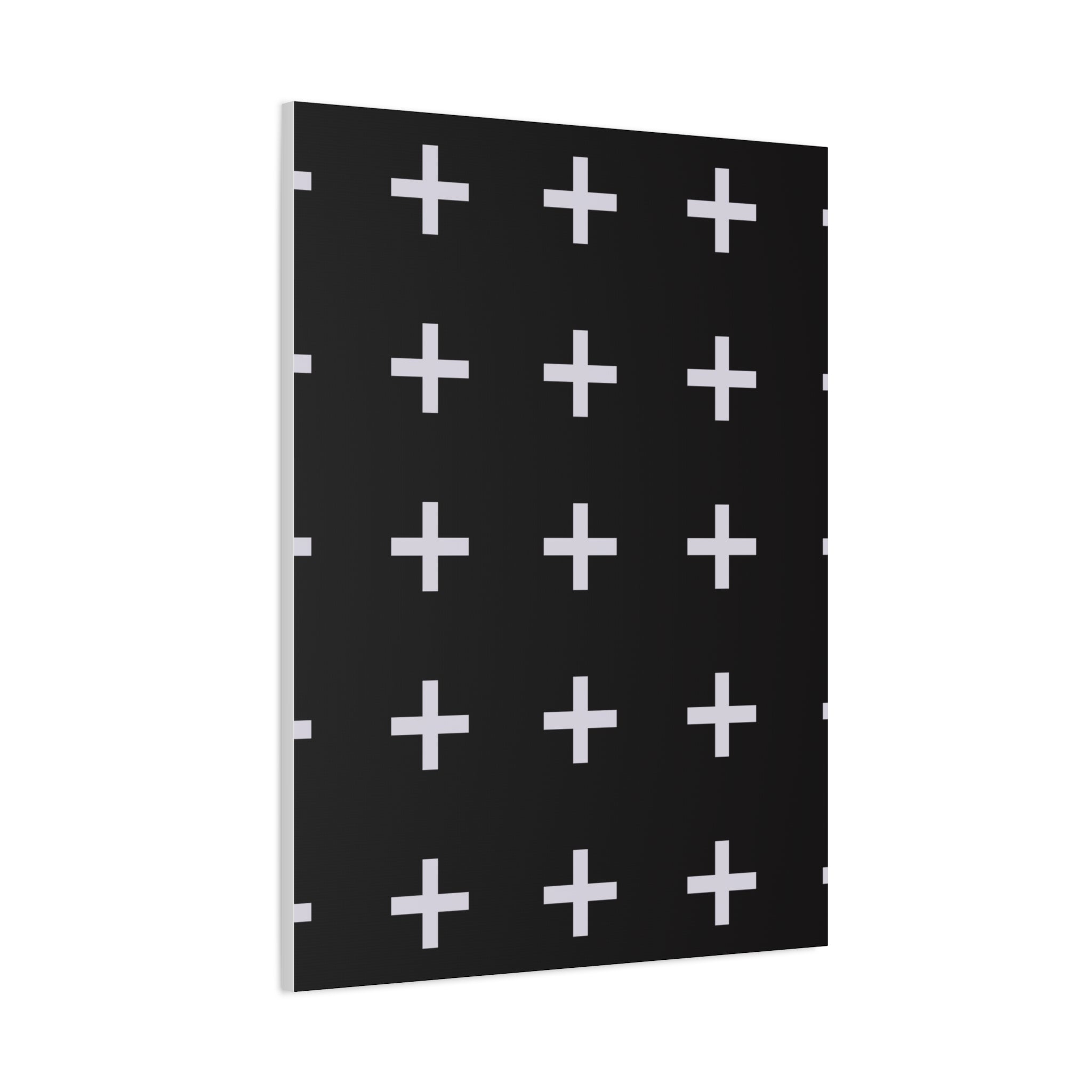 Minimalist Plus Sign Grid Canvas Art