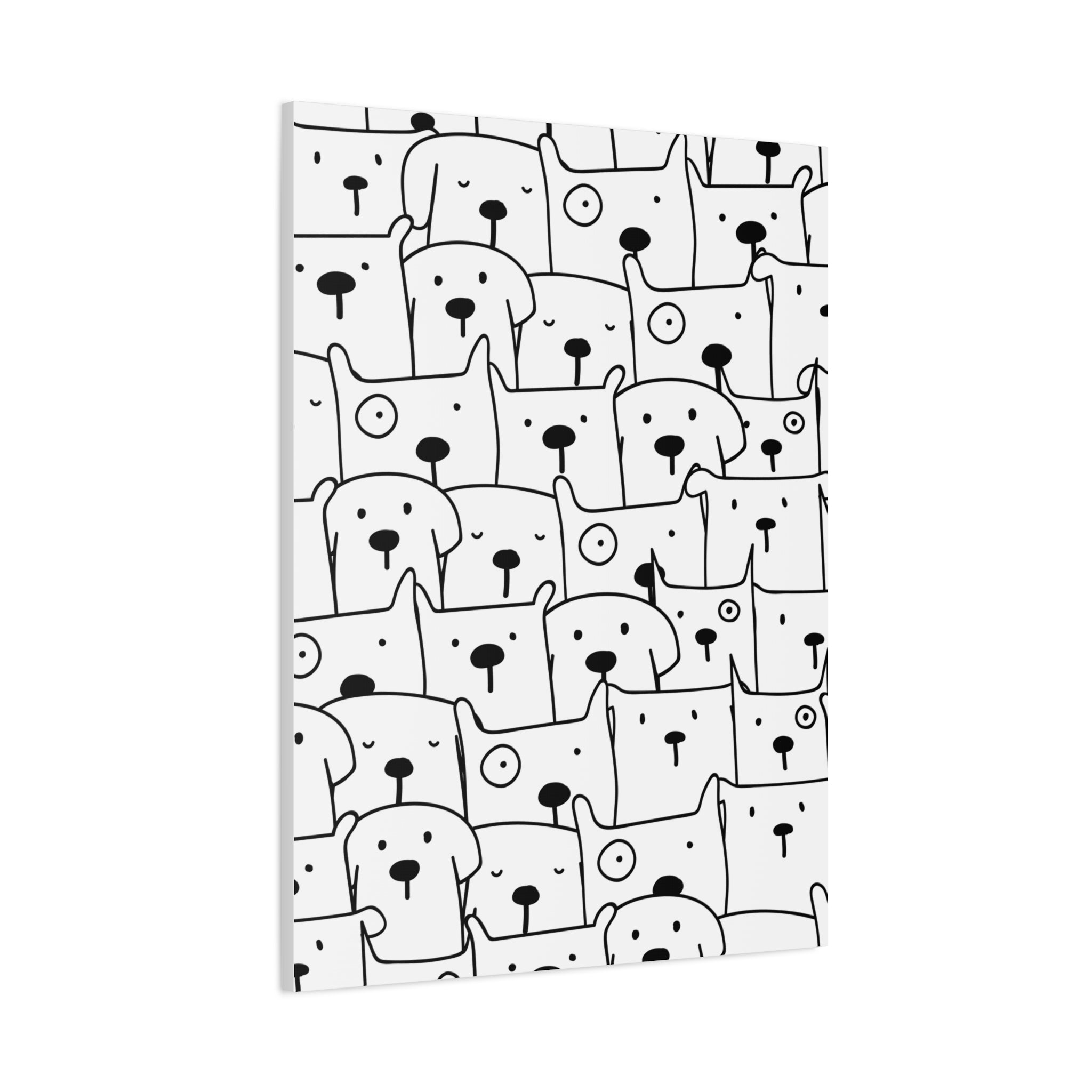 Cute Puppy Canvas Art - Dog Pattern