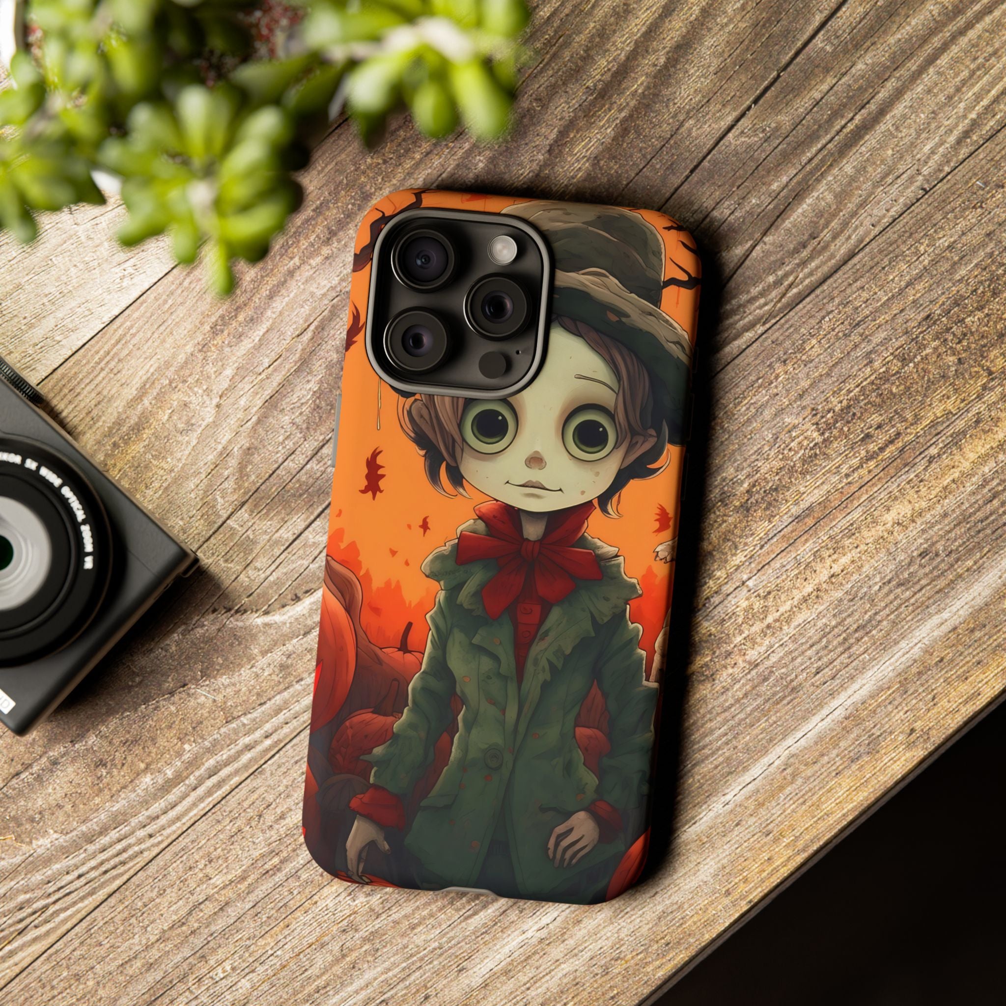 Spooky Autumn Child Hexagon Stone iPhone Case