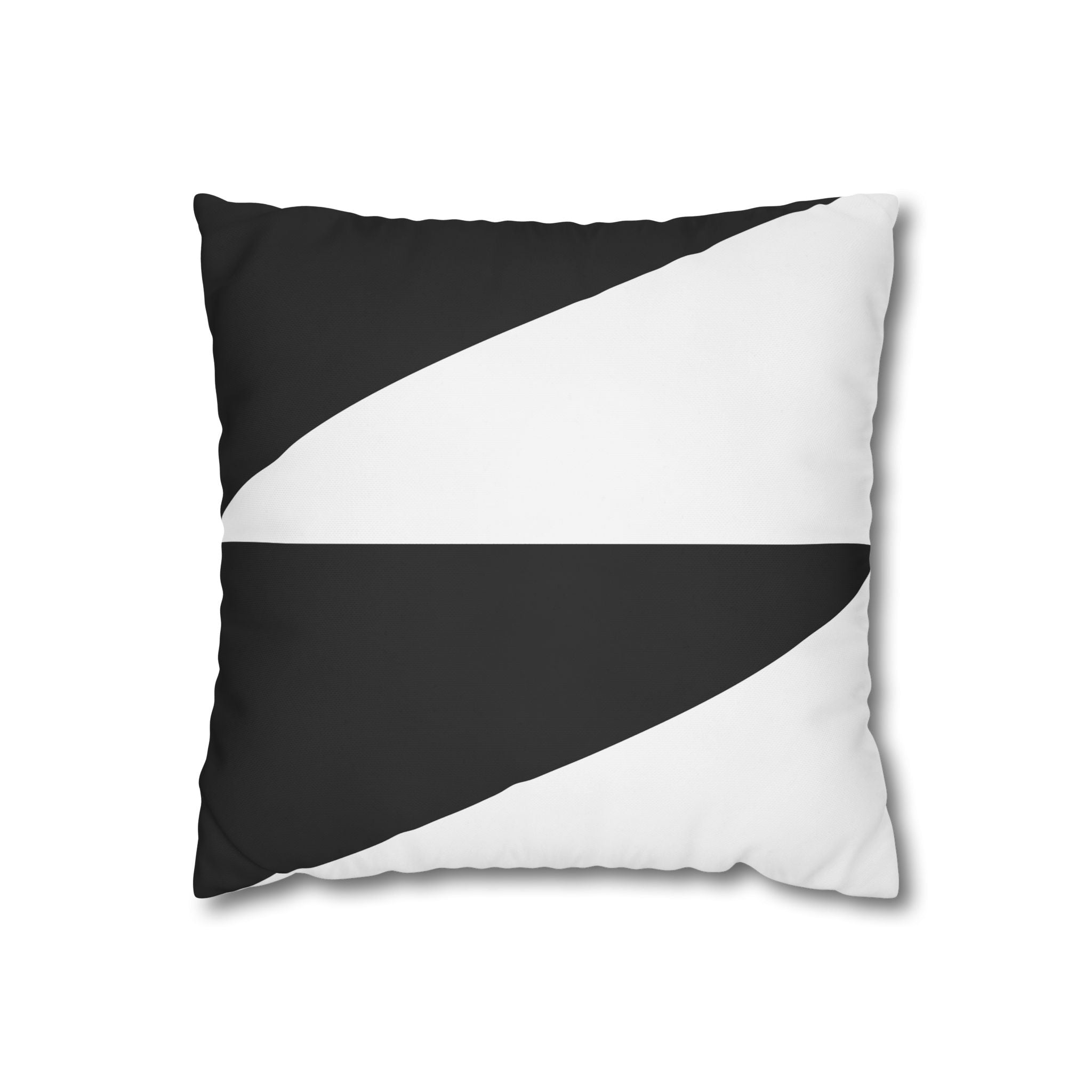 Geometric Triangle Pillowcase - Black & White