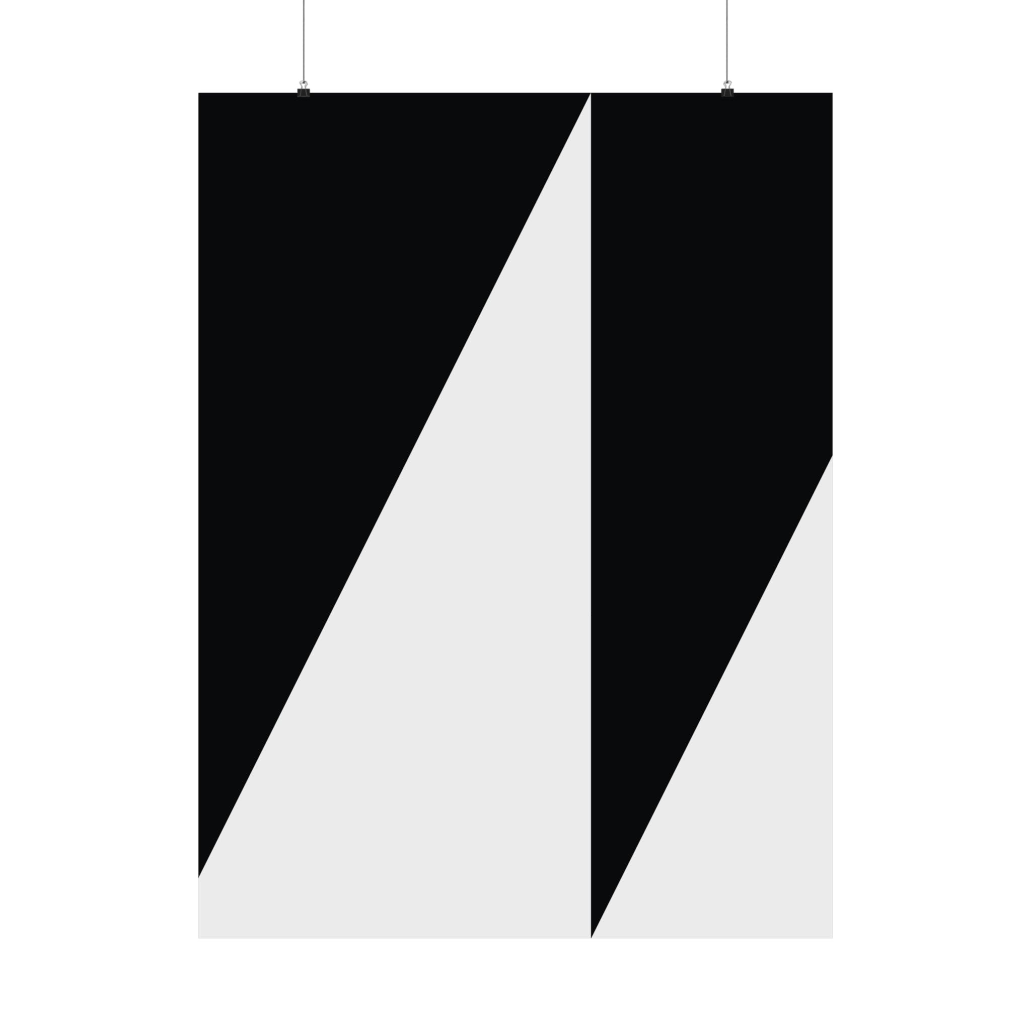 Abstract Black & White Geometric Poster