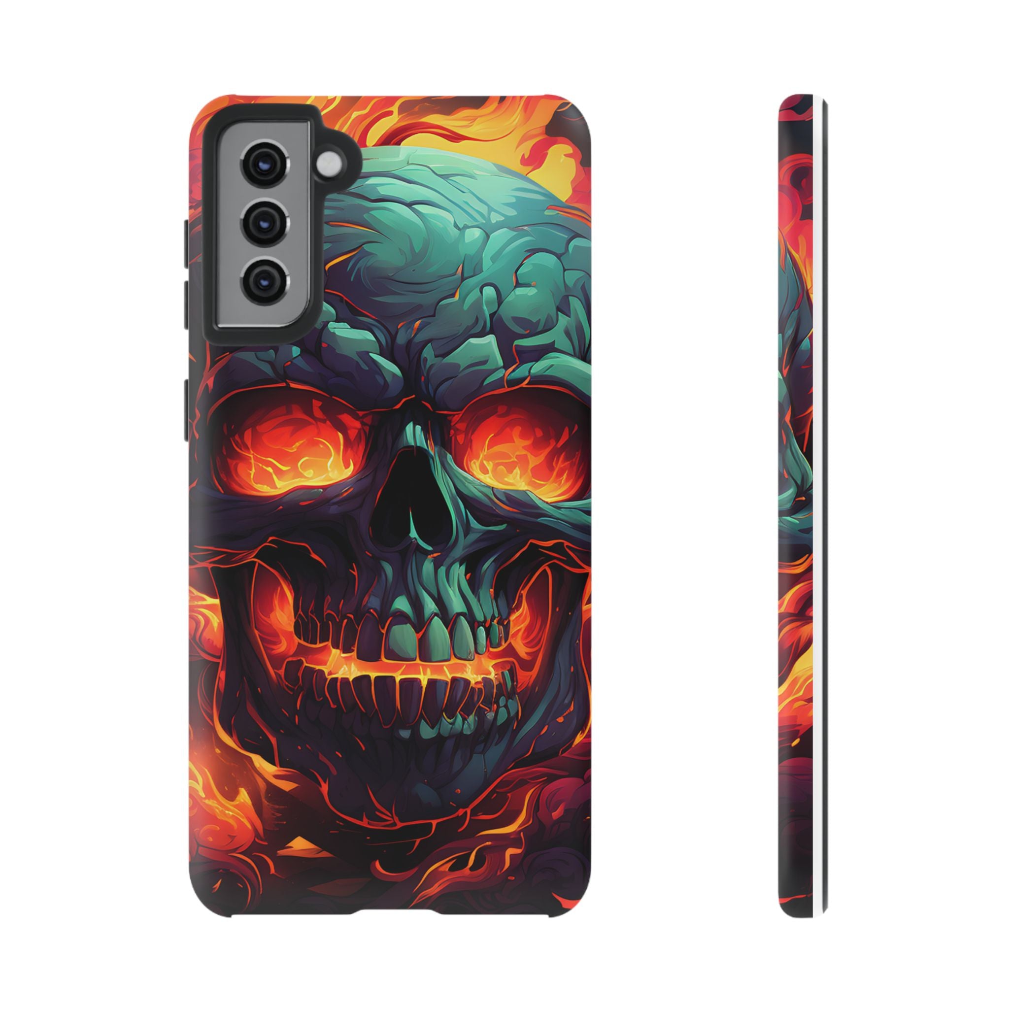 Fiery Skull Samsung Phone Case