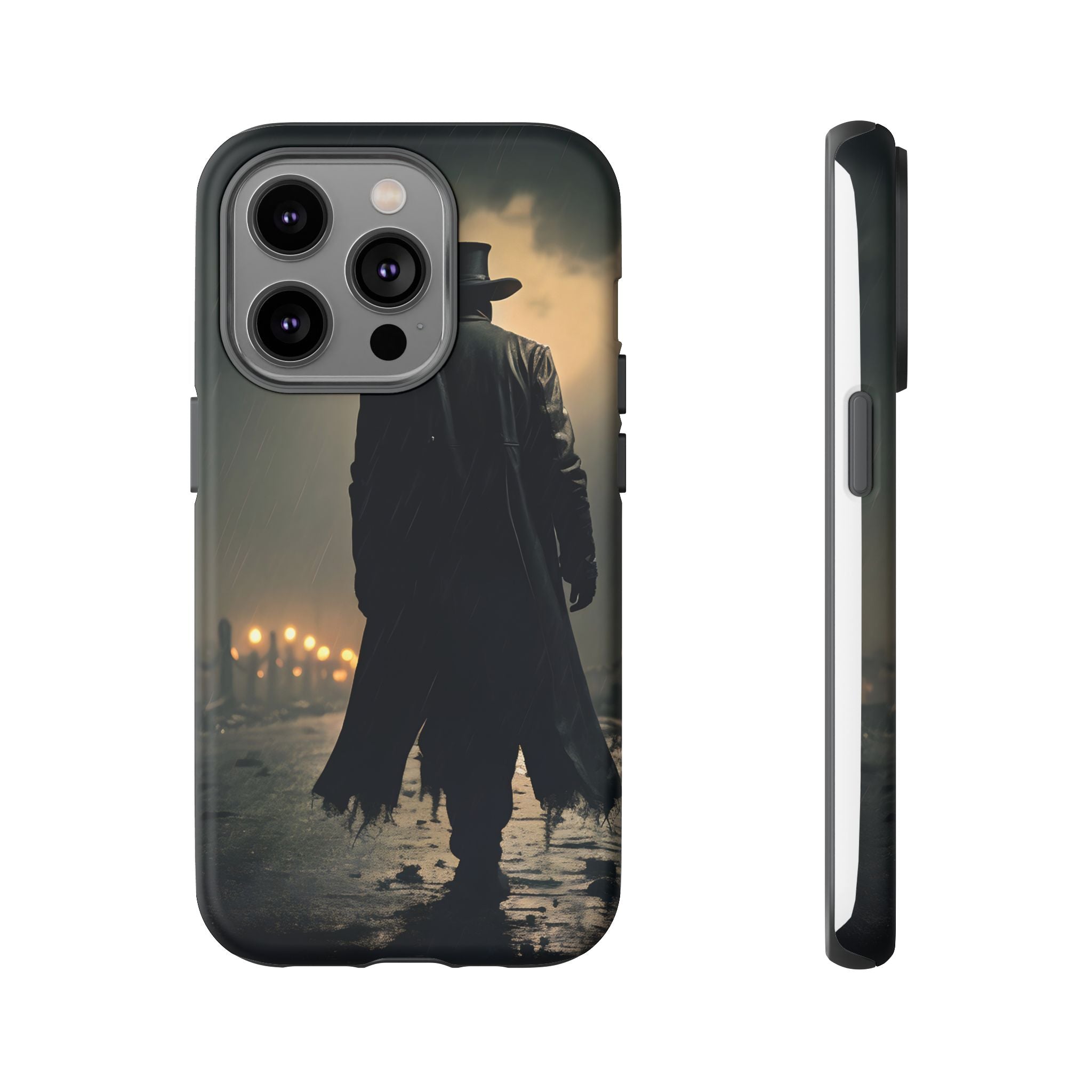 Mysterious Night Walk Hexagon Stone iPhone Case