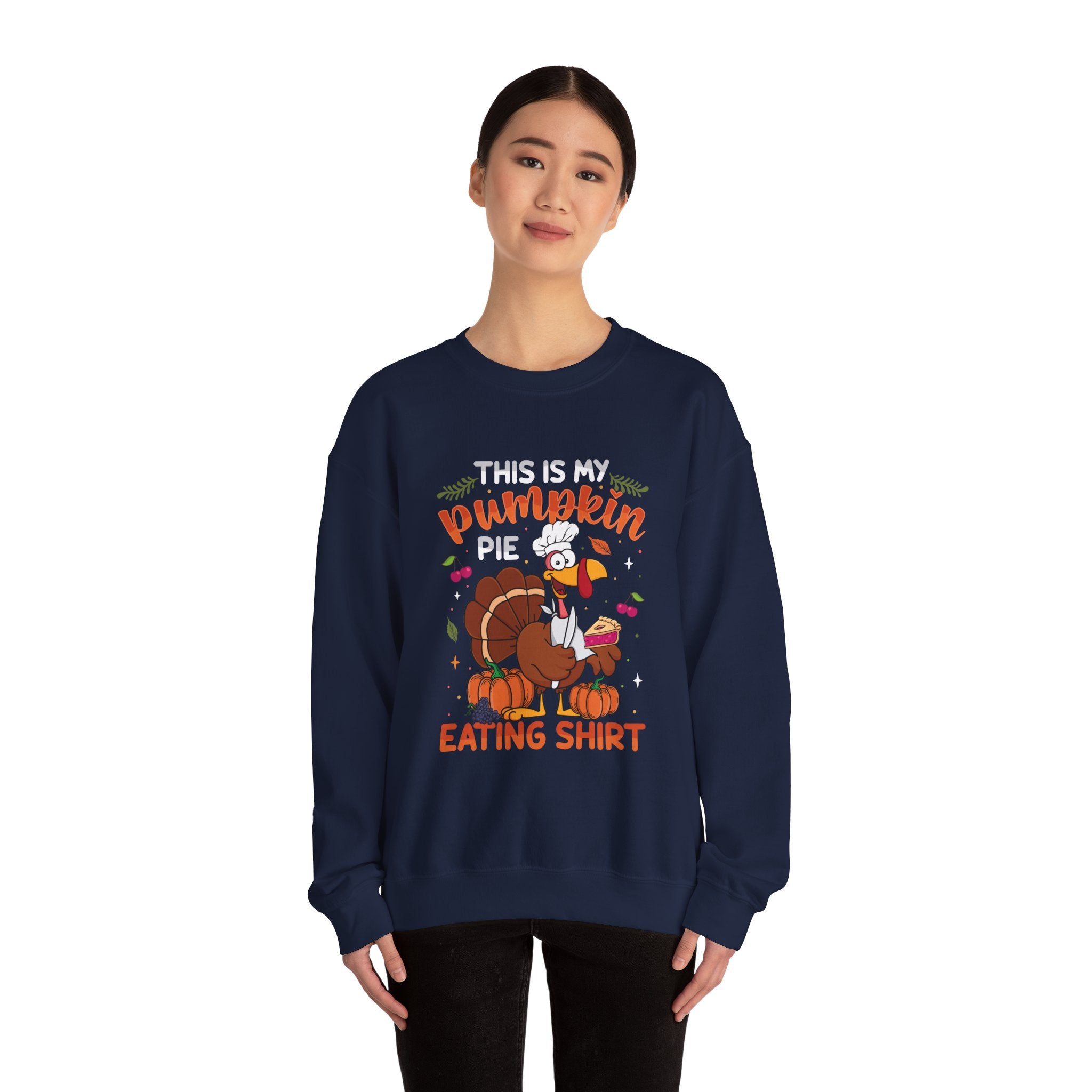 Turkey Chef Pumpkin Pie Thanksgiving Sweatshirt