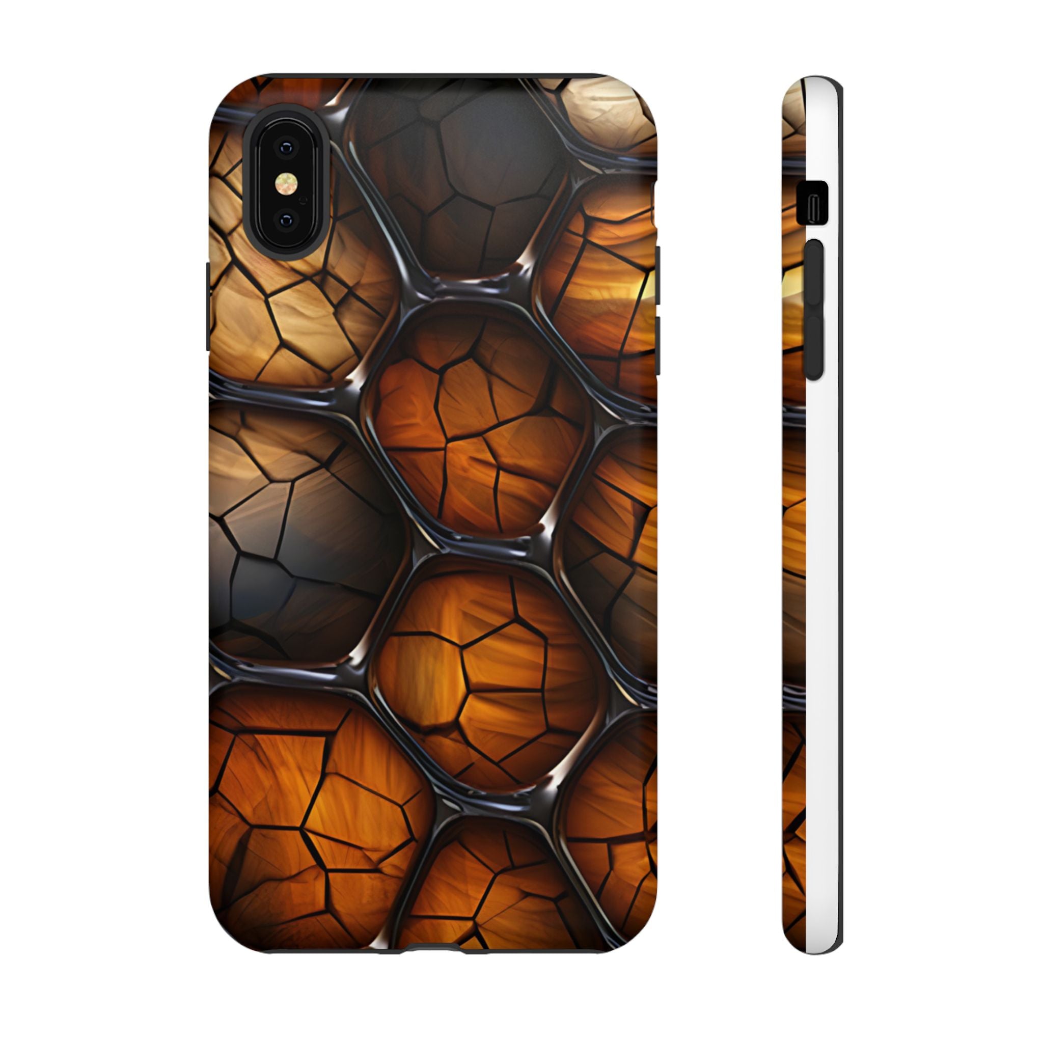 Cracked Wood Honeycomb iPhone Case