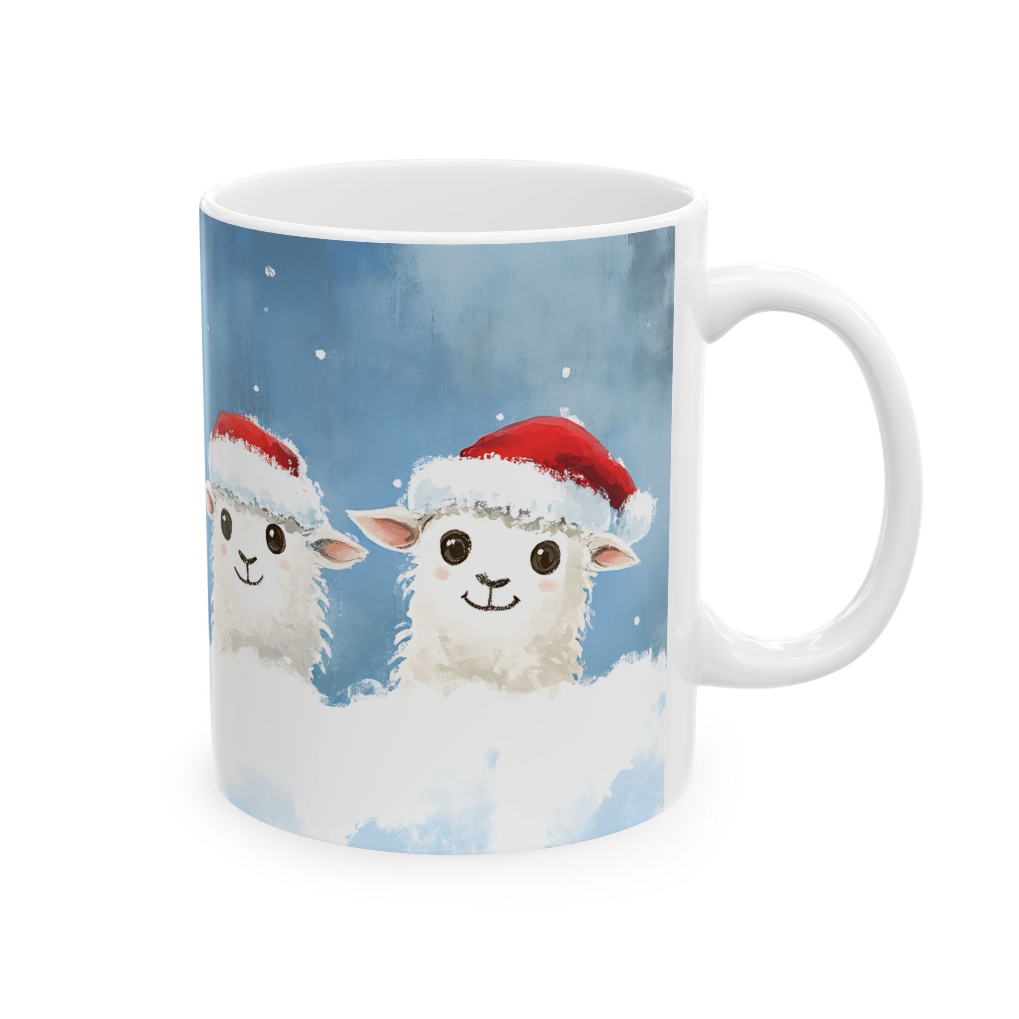 Cute Lambs Christmas Mug