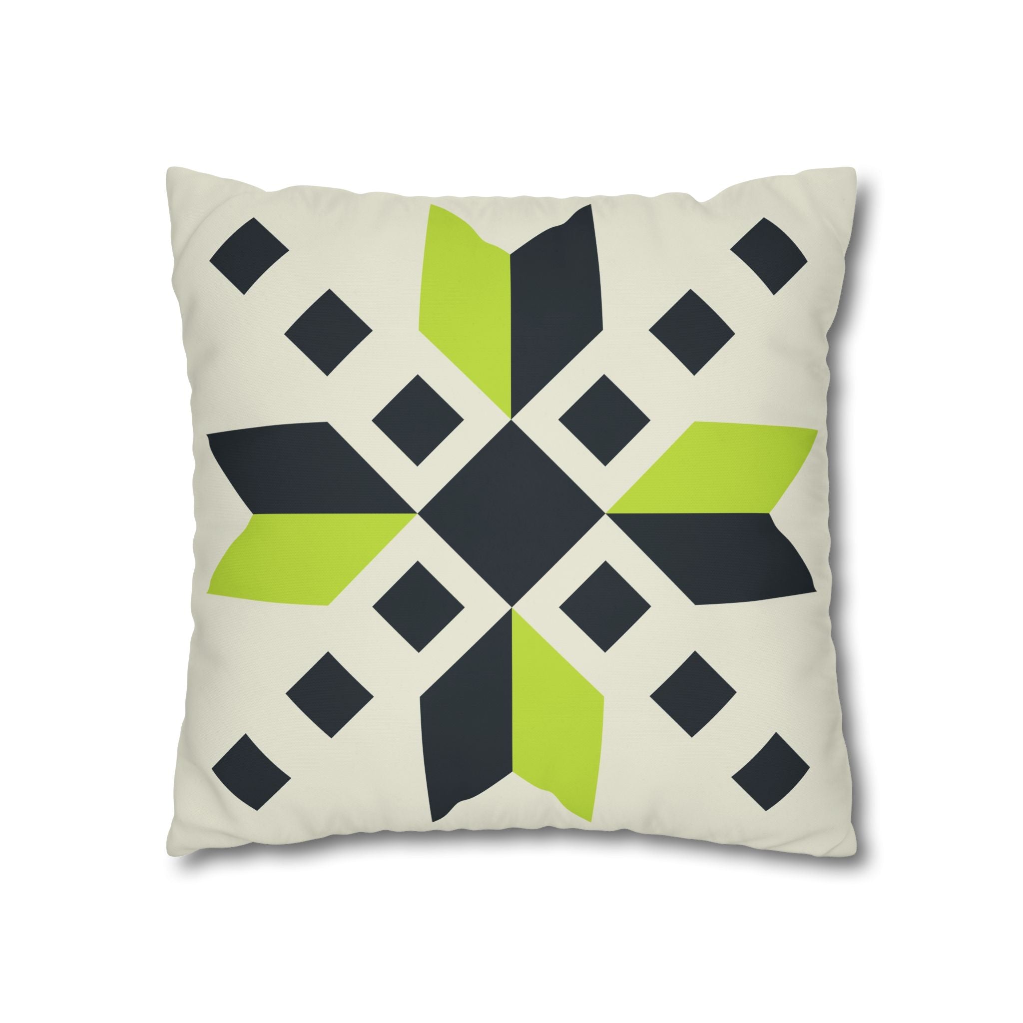 Geometric Teal & Green Pillowcase