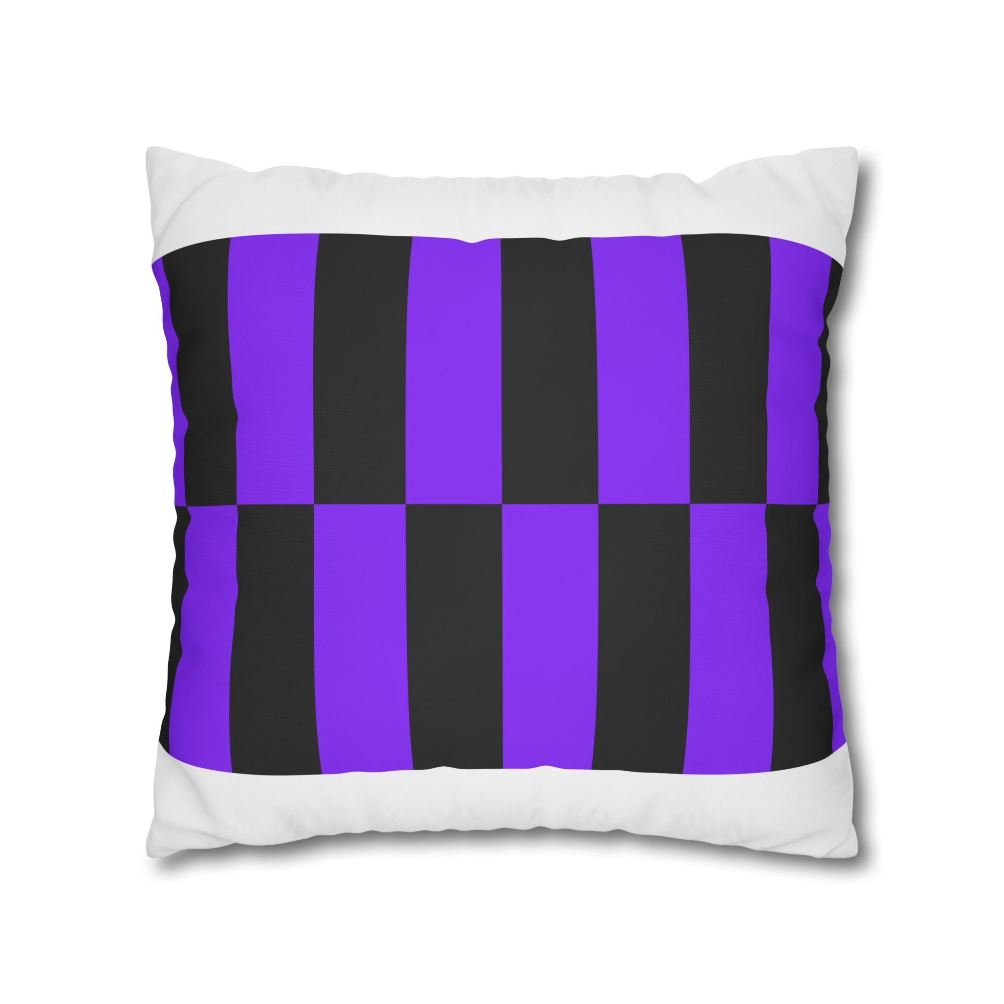 Checkered Pillowcase - Violet & Grey