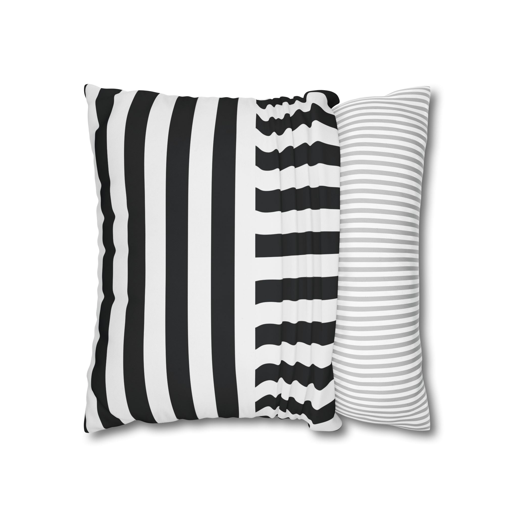 Geometric Black & White Stripe Pillowcase