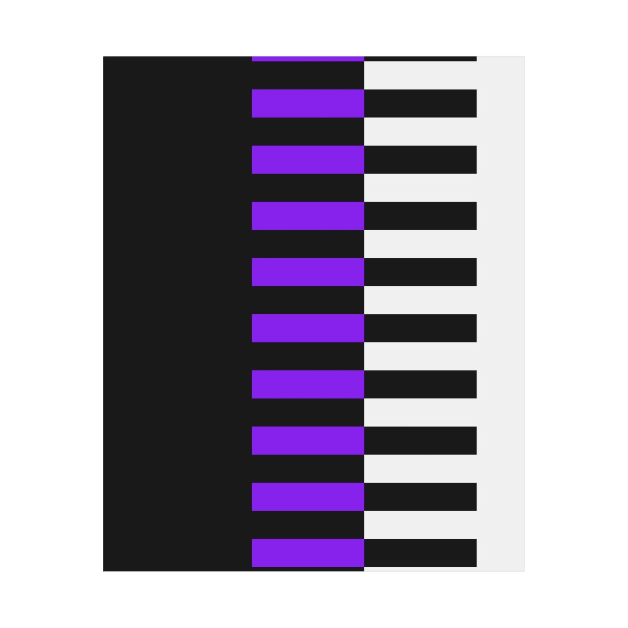 Abstract Purple & Black Stripe Poster