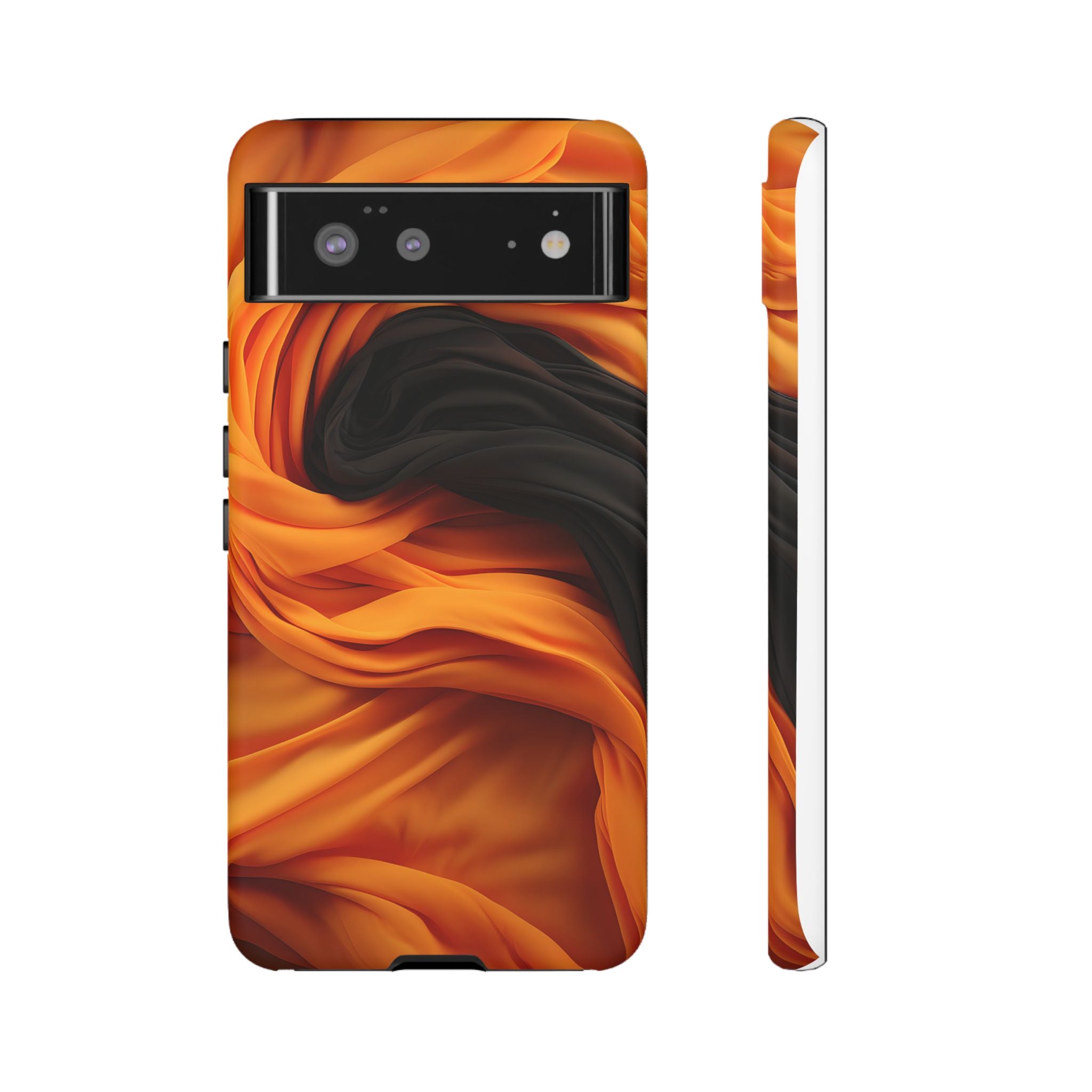 Abstract Orange & Gray Google Pixel Case (All Models)