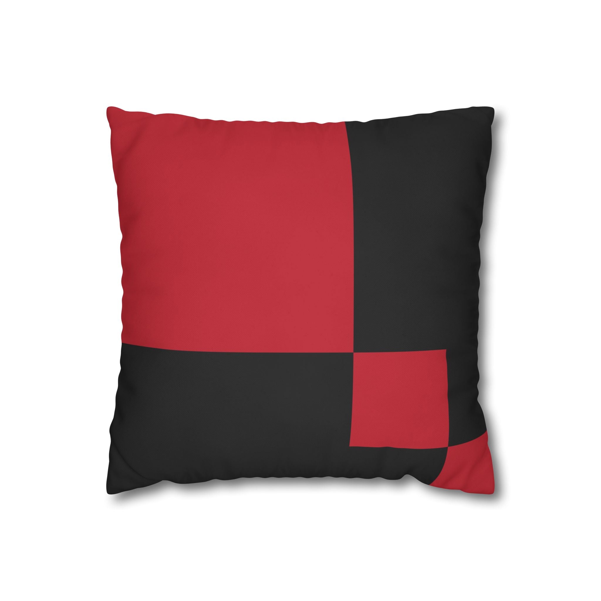 Abstract Red & Black Geometric Pillowcase