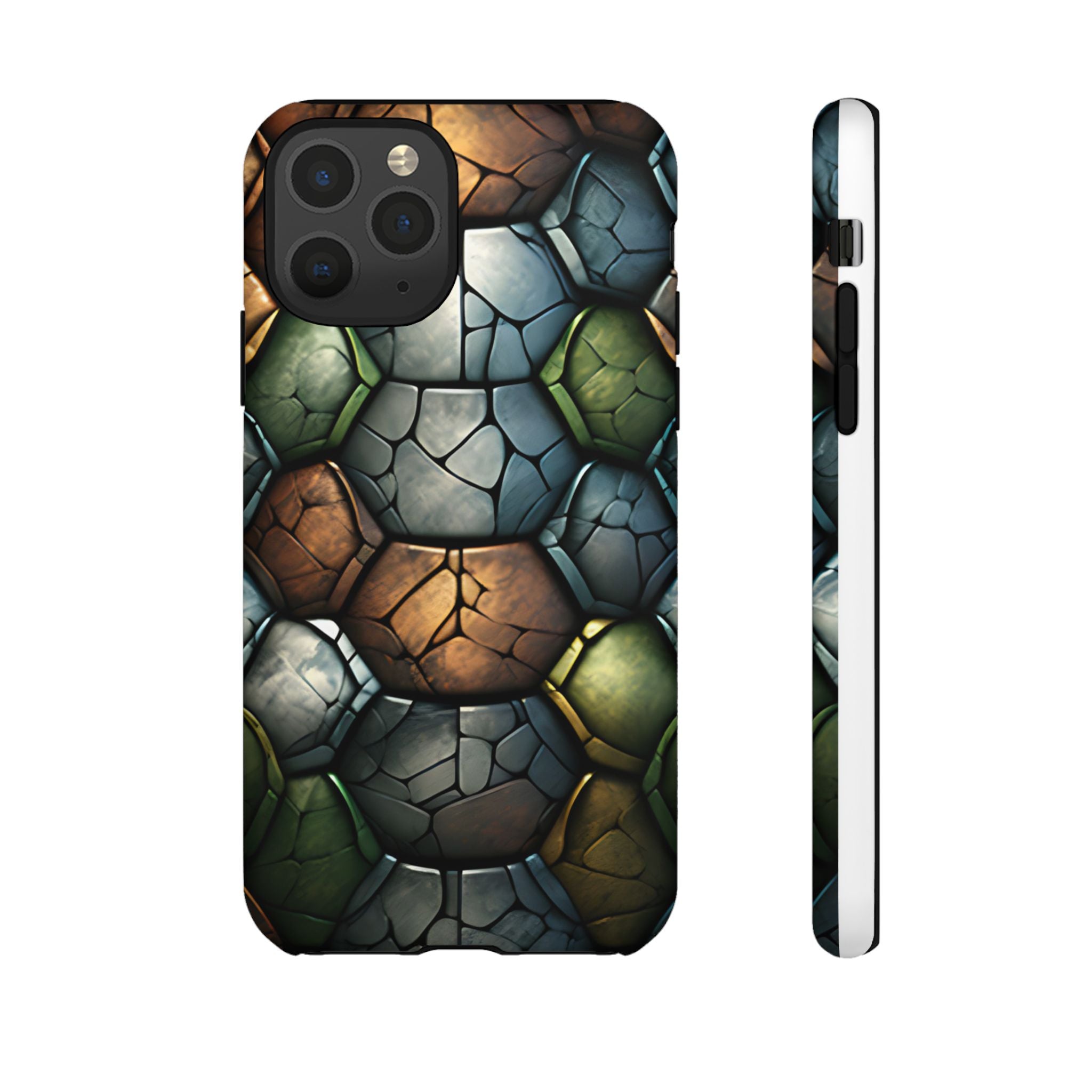 Hexagon Stone iPhone Case - Rugged Texture