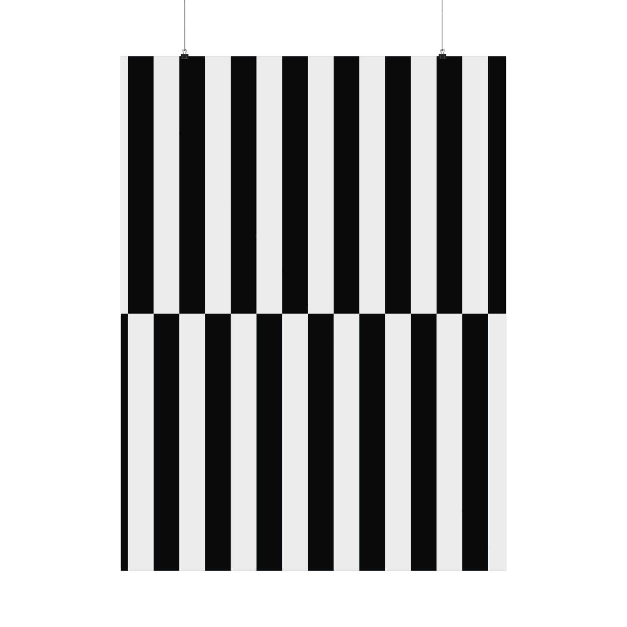 Op Art Stripe Shift Vertical Poster