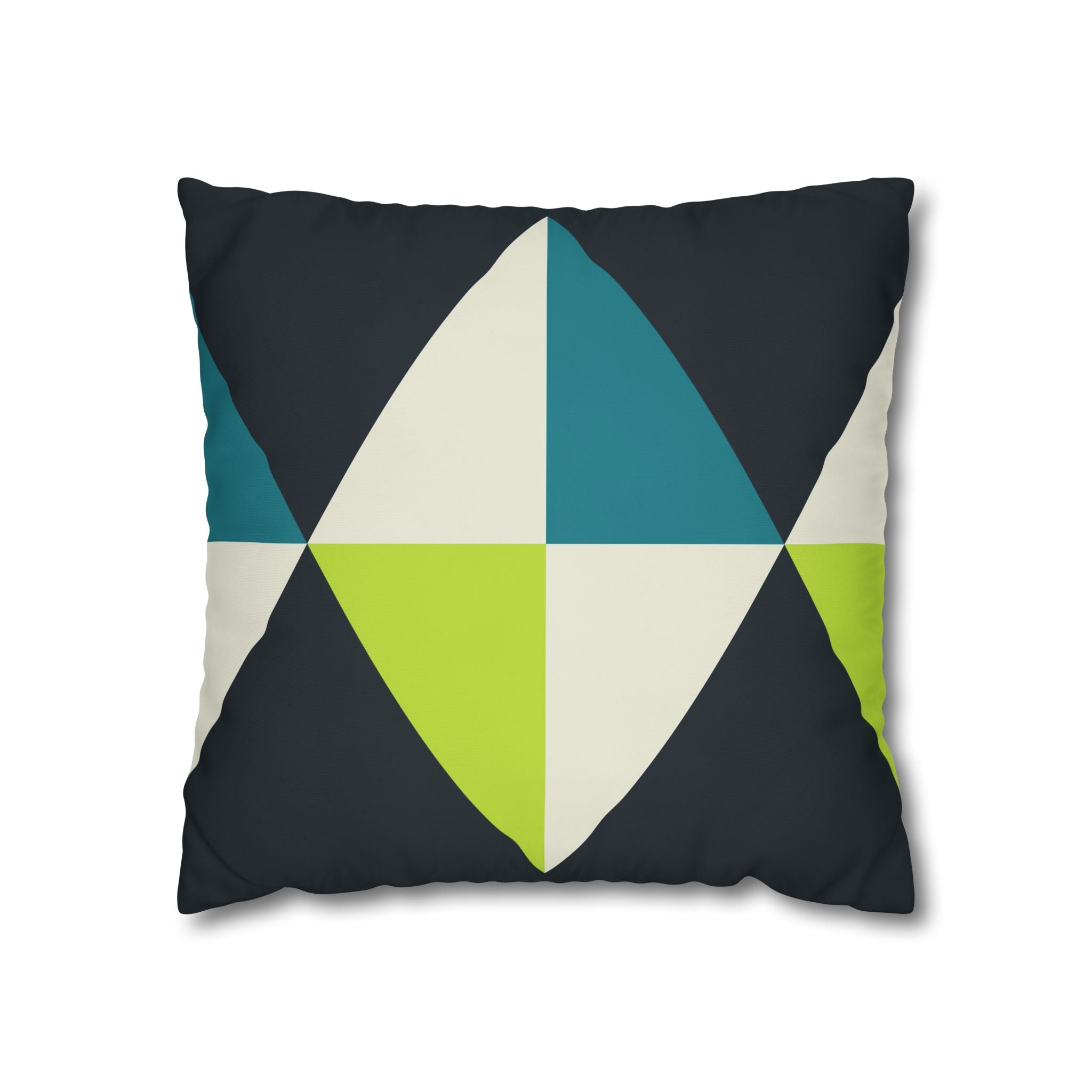 Geometric Teal Diamond Pillowcase