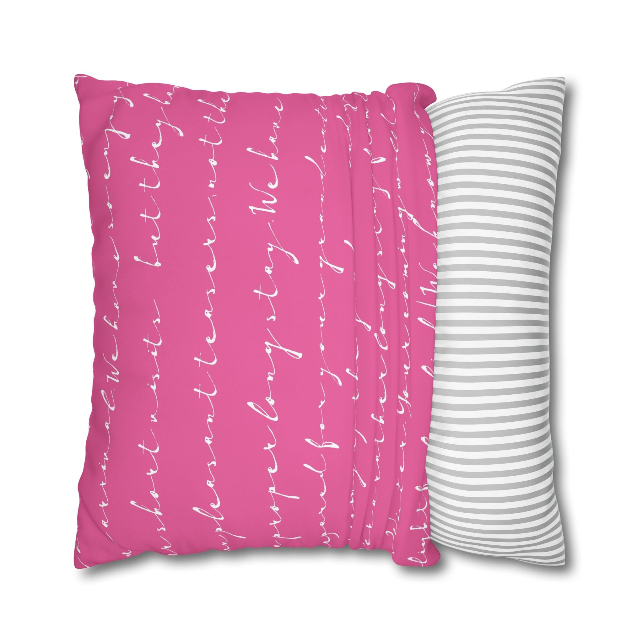 Pink Floral Welcome Pillowcase