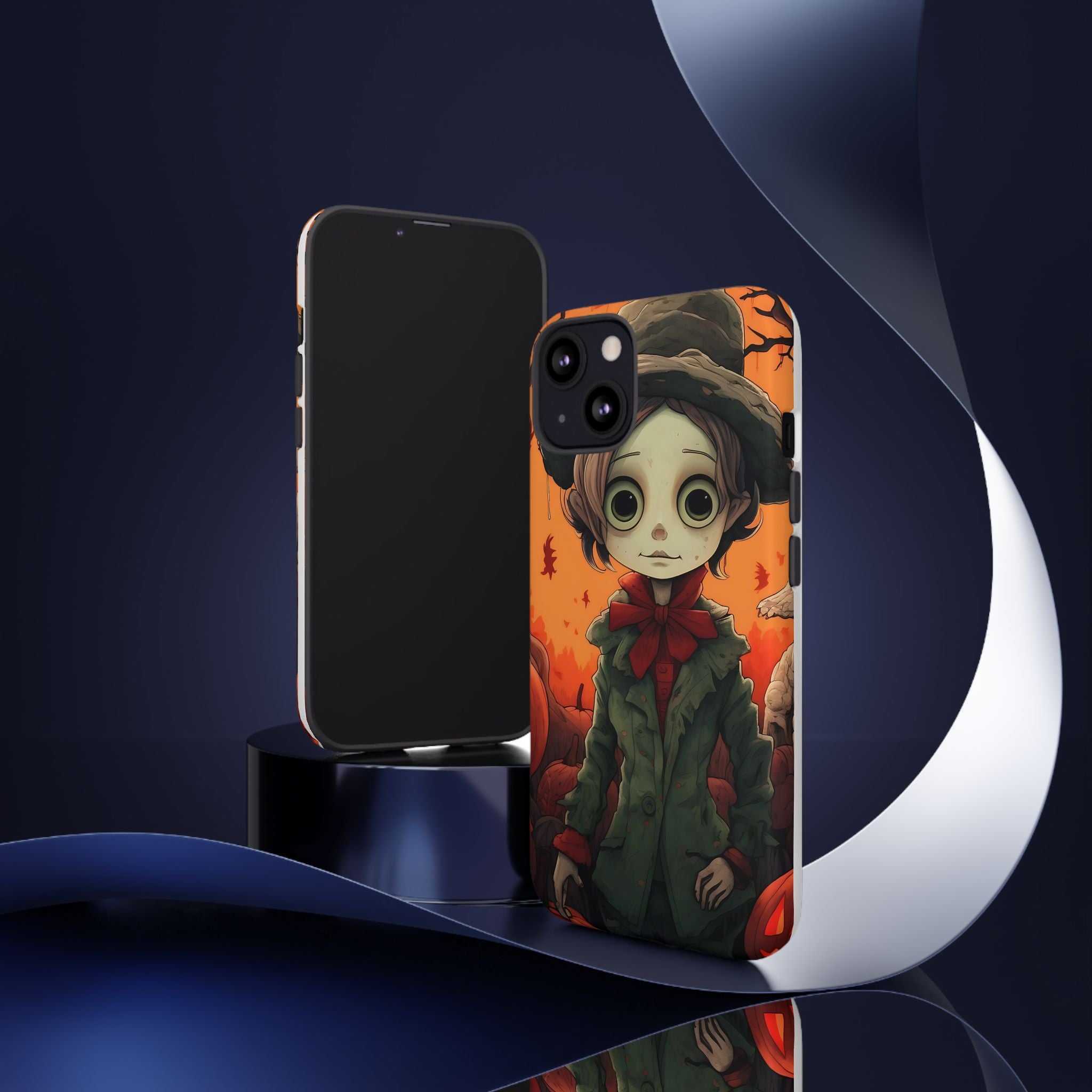 Spooky Autumn Child Hexagon Stone iPhone Case