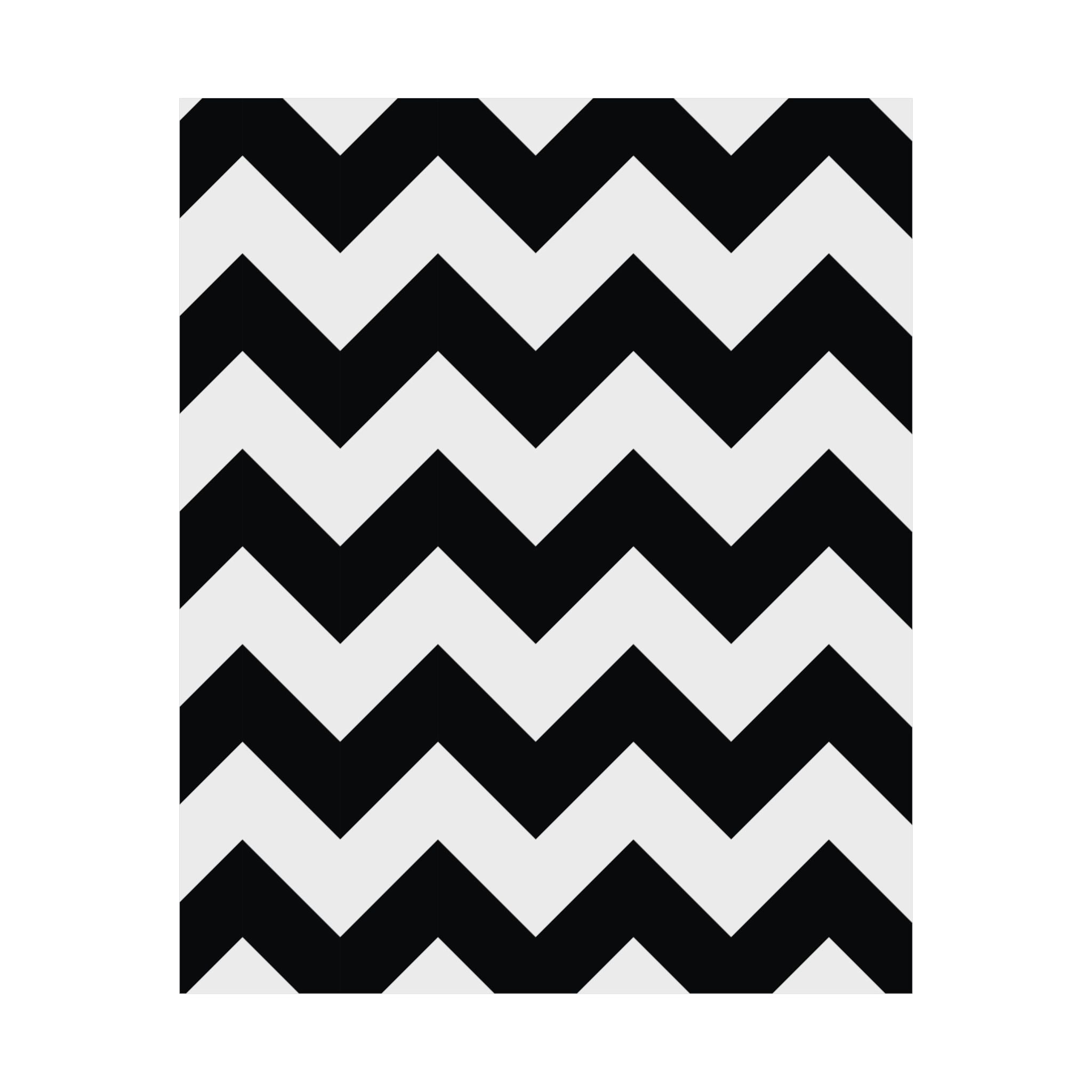 Bold Black & White Zigzag Poster