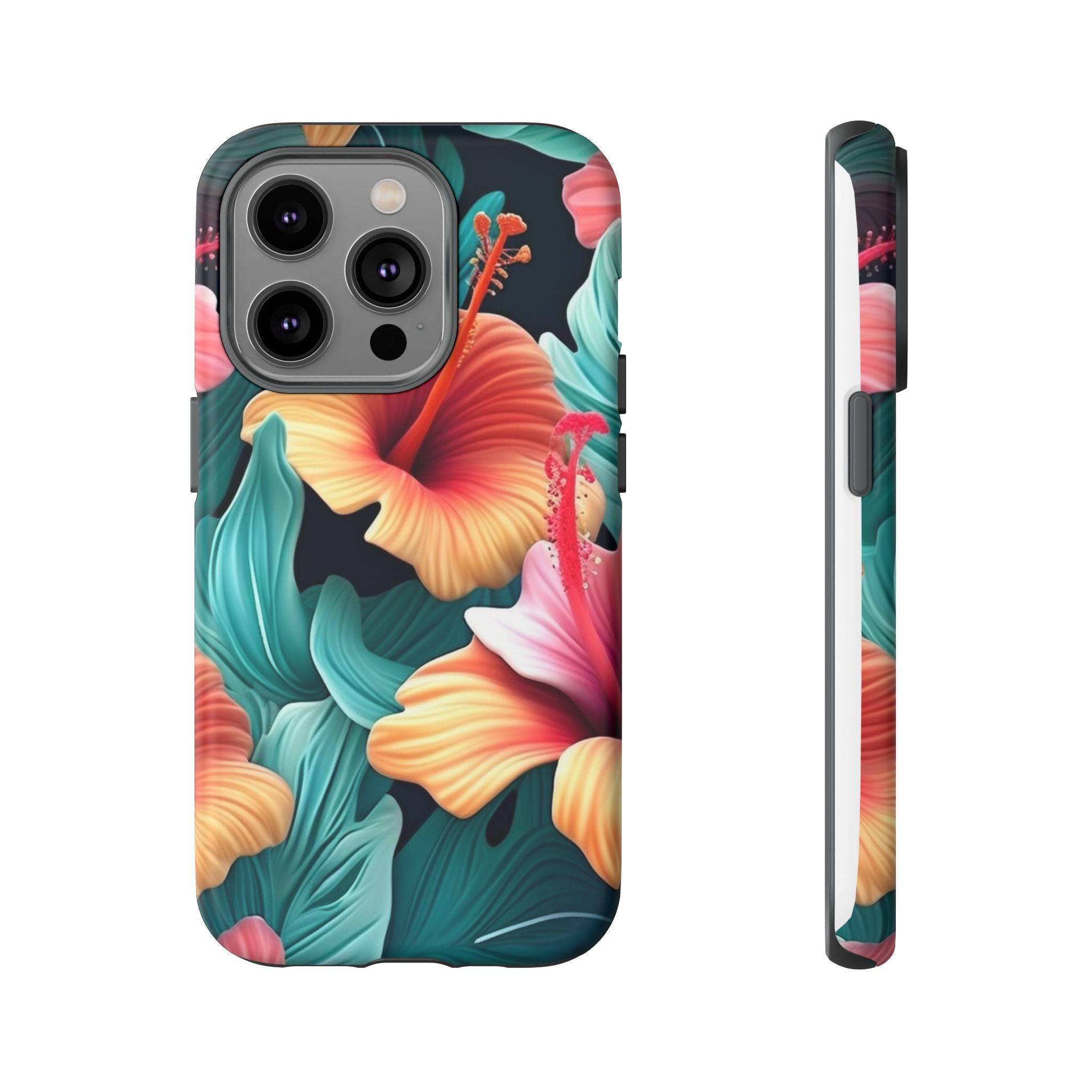 Tropical Hibiscus Hexagon iPhone Case