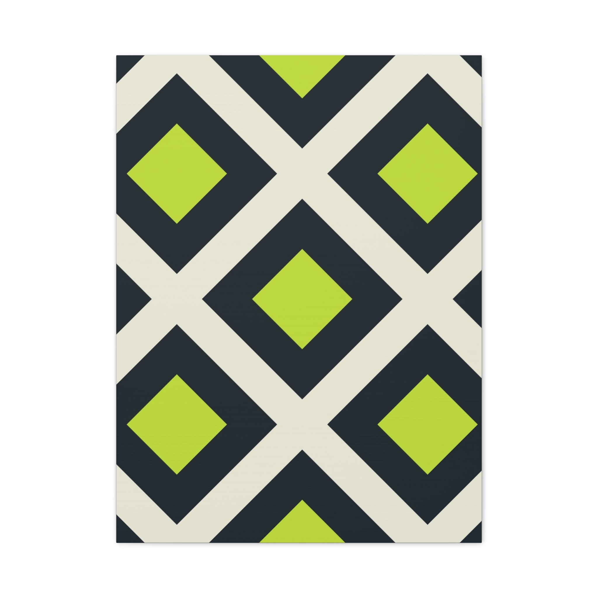 Geometric Teal & Green Canvas Art