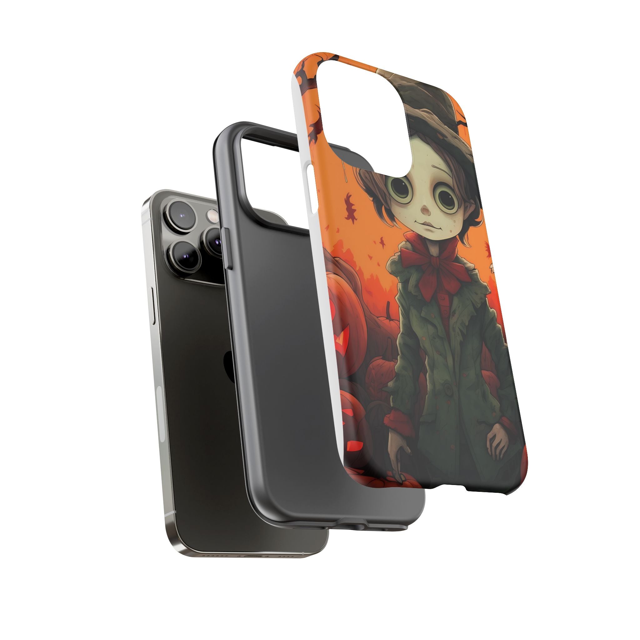 Spooky Autumn Child Hexagon Stone iPhone Case