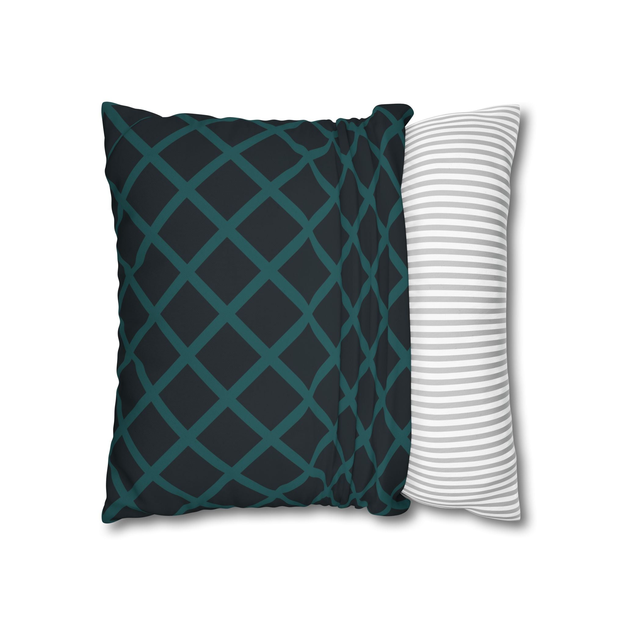 Teal Geometric Pillowcase - Modern Design