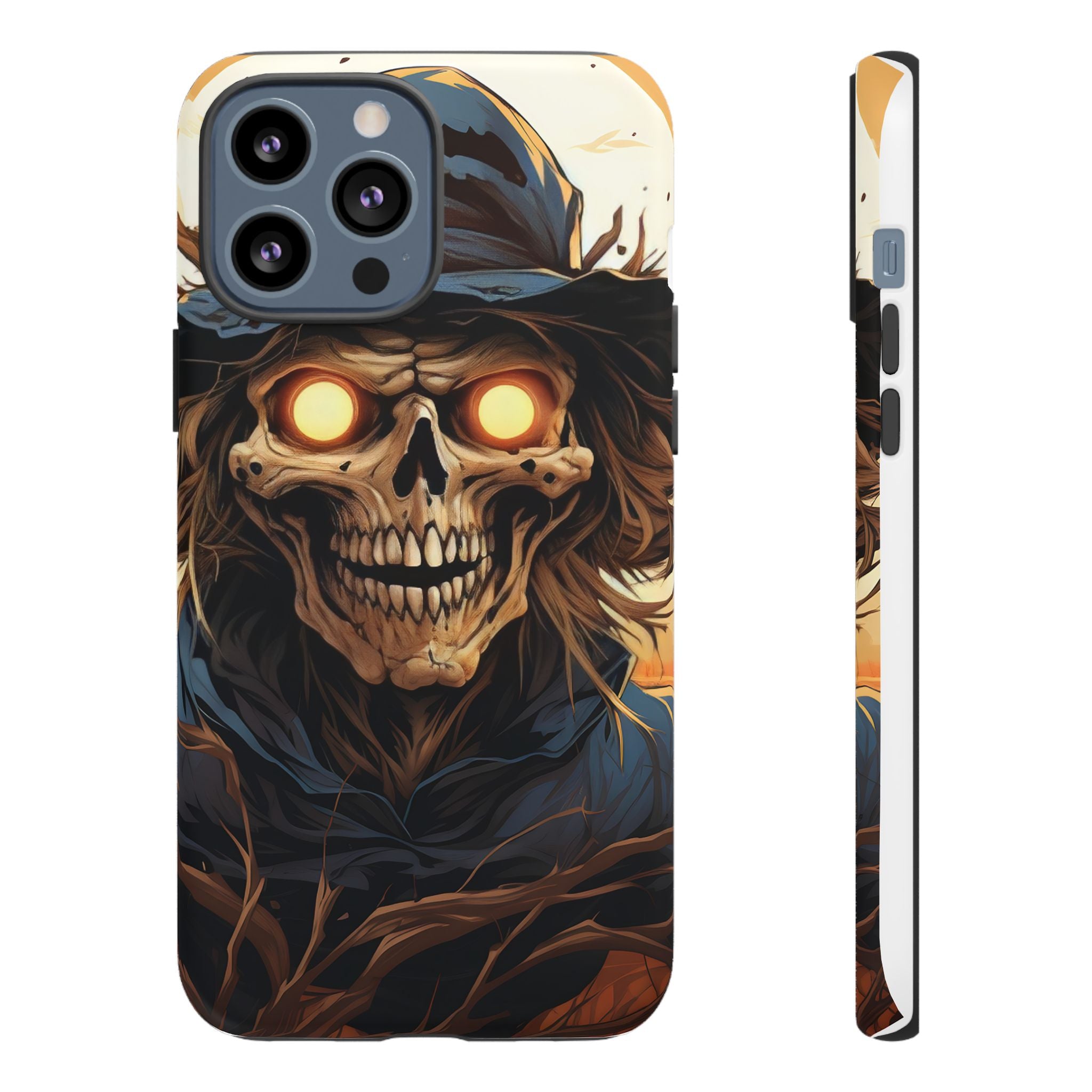 Eerie Scarecrow Hexagon Stone iPhone Case