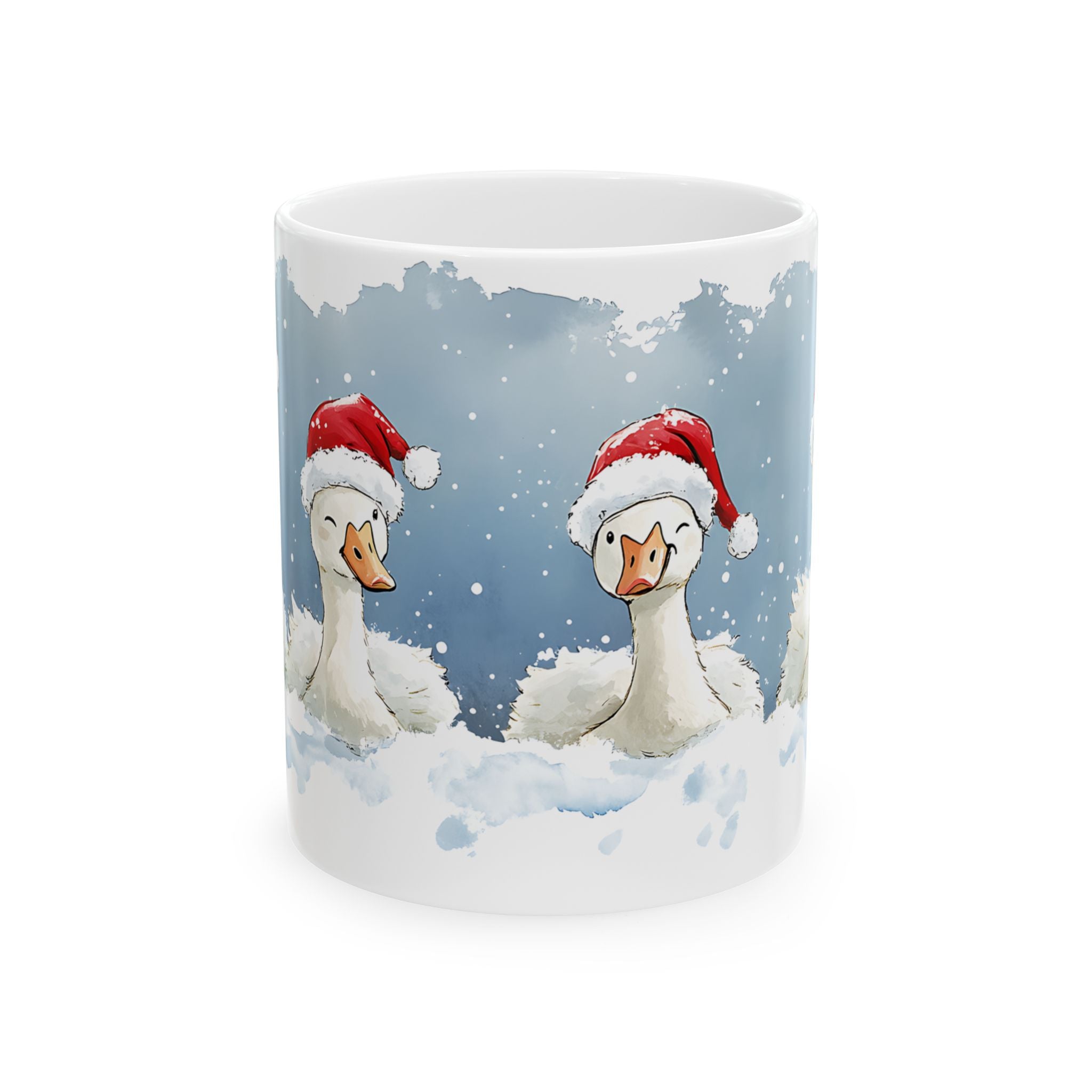 Santa Geese Christmas Mug