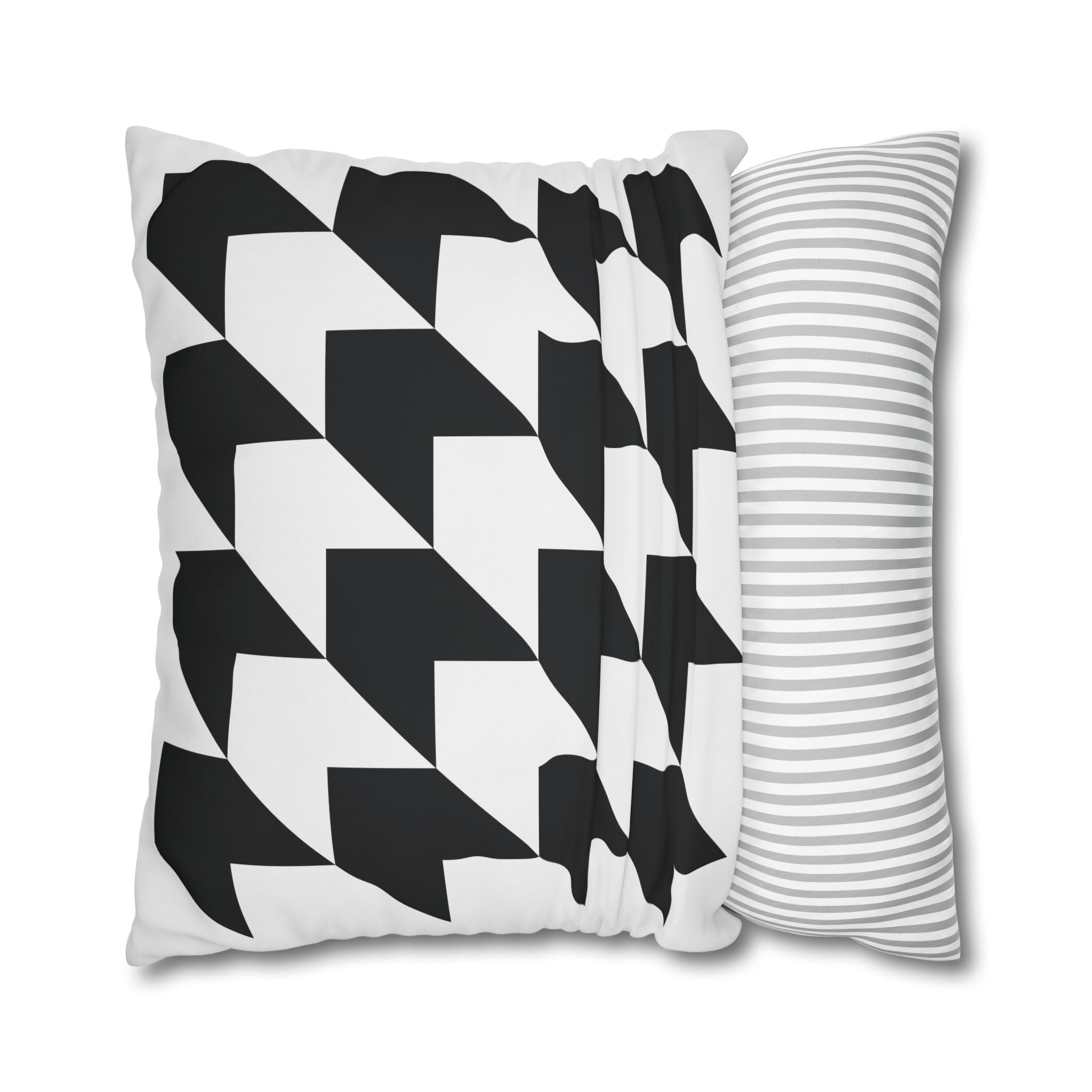 Geometric Arrow Pillowcase - Black & Gray