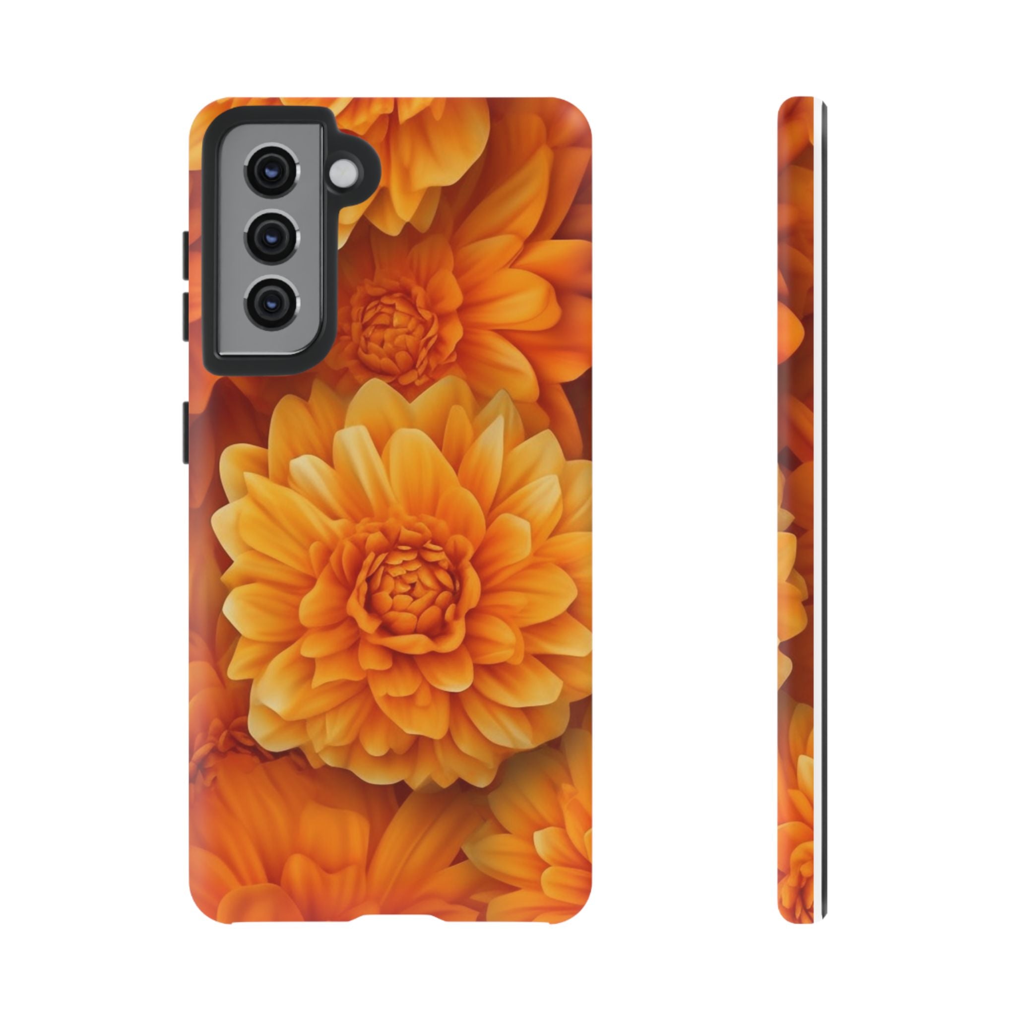 Orange Dahlia Bloom Samsung Case