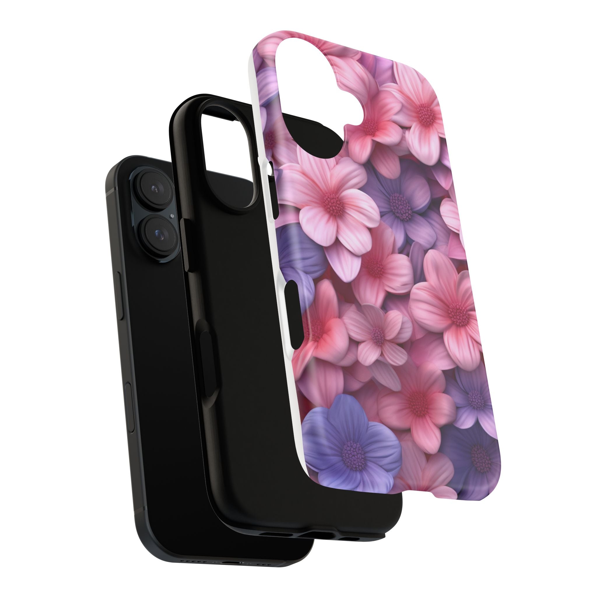 Floral Bloom Hexagon Stone iPhone Case