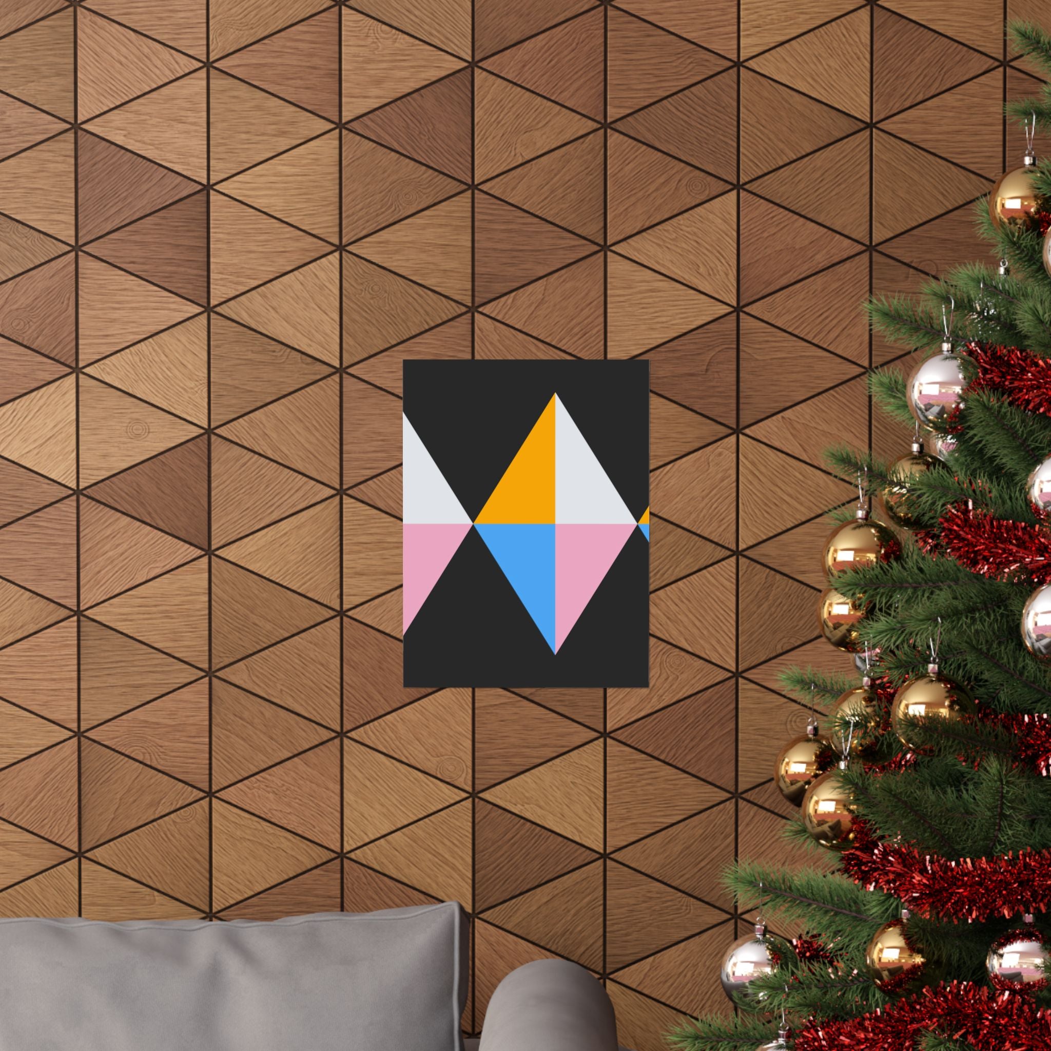 Geometric Triangle Art Poster