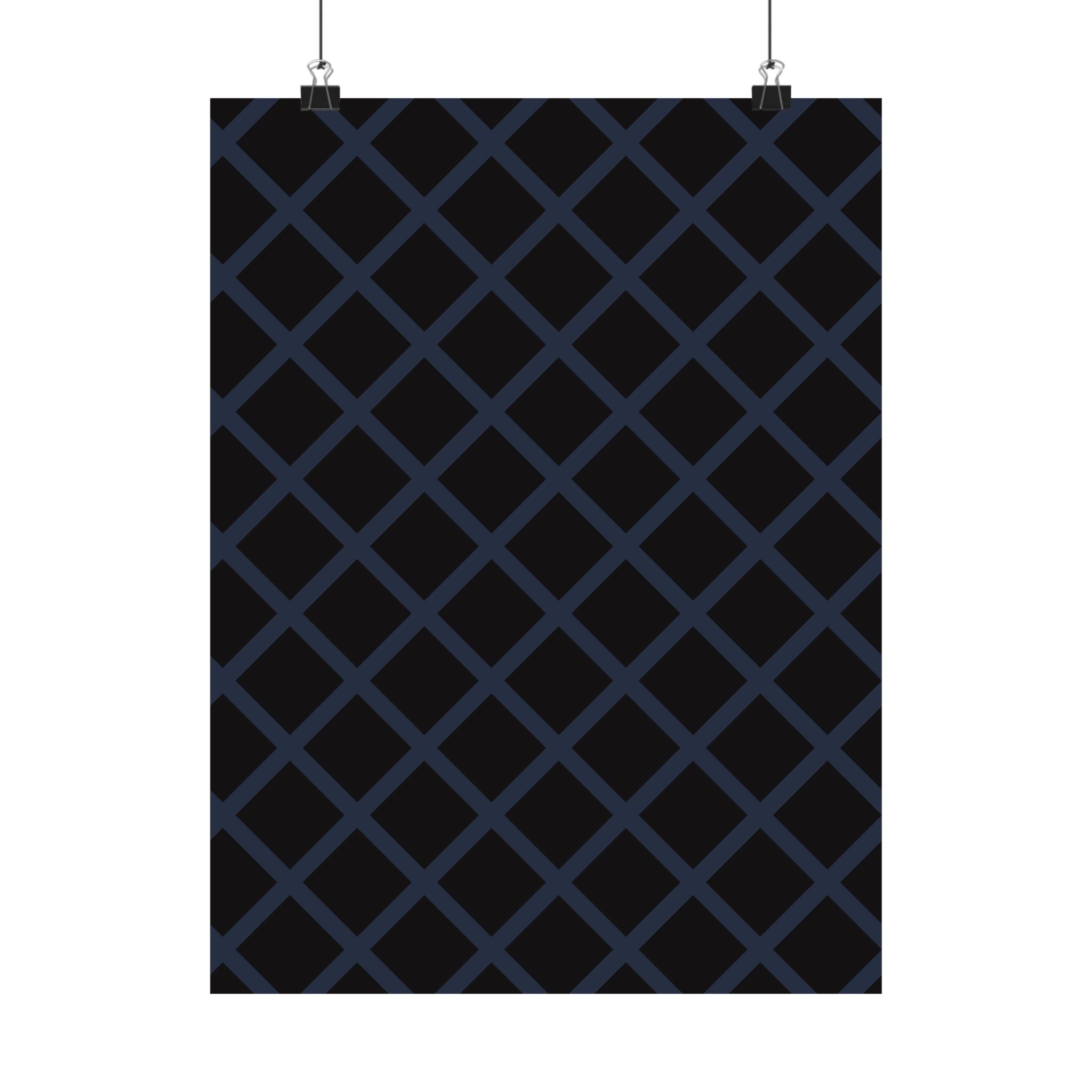 Geometric Diamond Lattice Art Poster