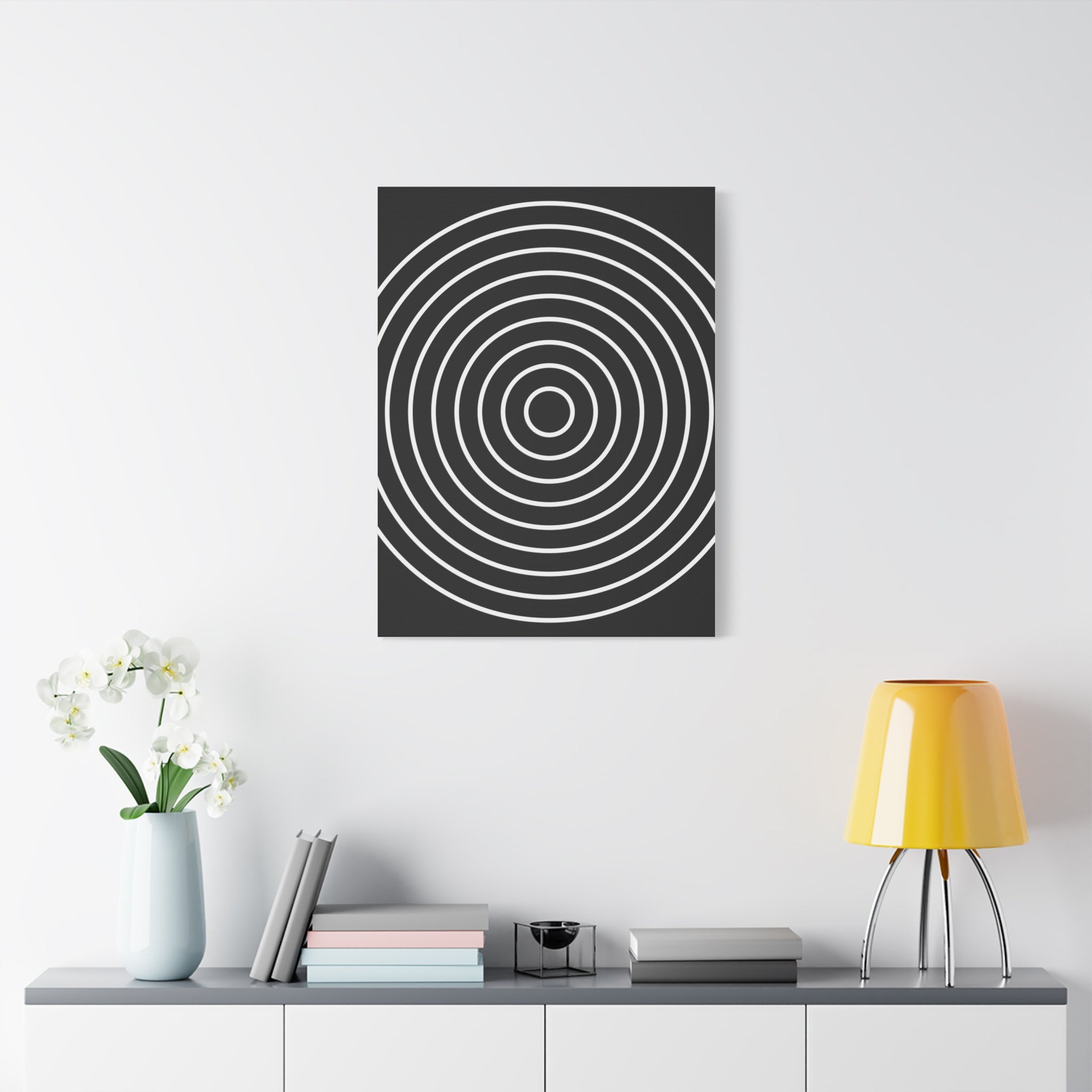 Abstract Concentric Circles Canvas Art