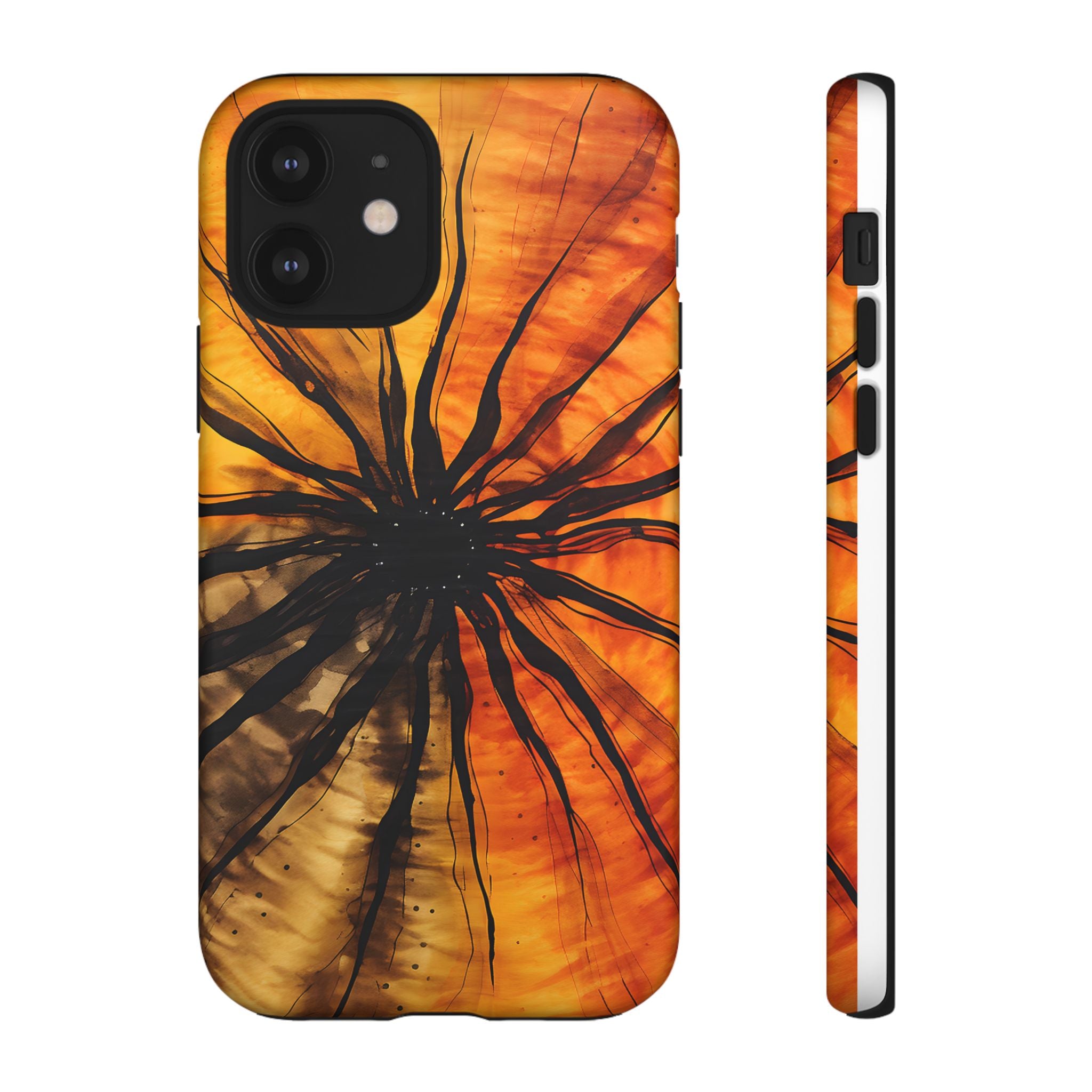 Fiery Sunburst Hexagon iPhone Case