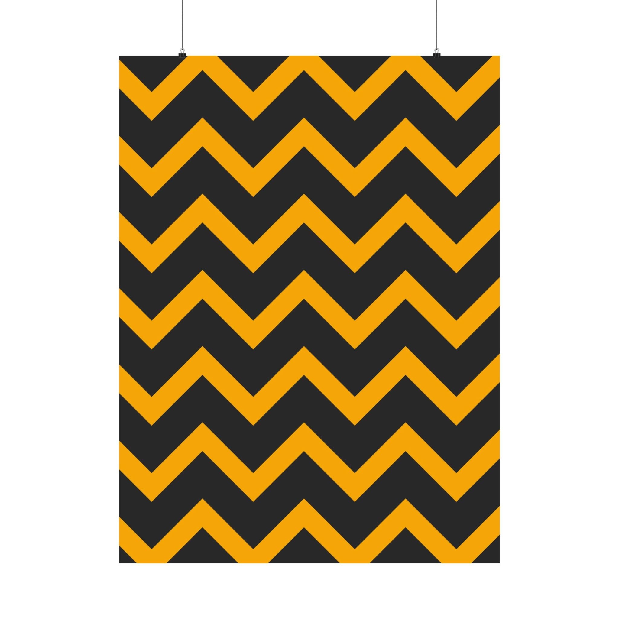 Bold Zigzag Geometric Art Poster