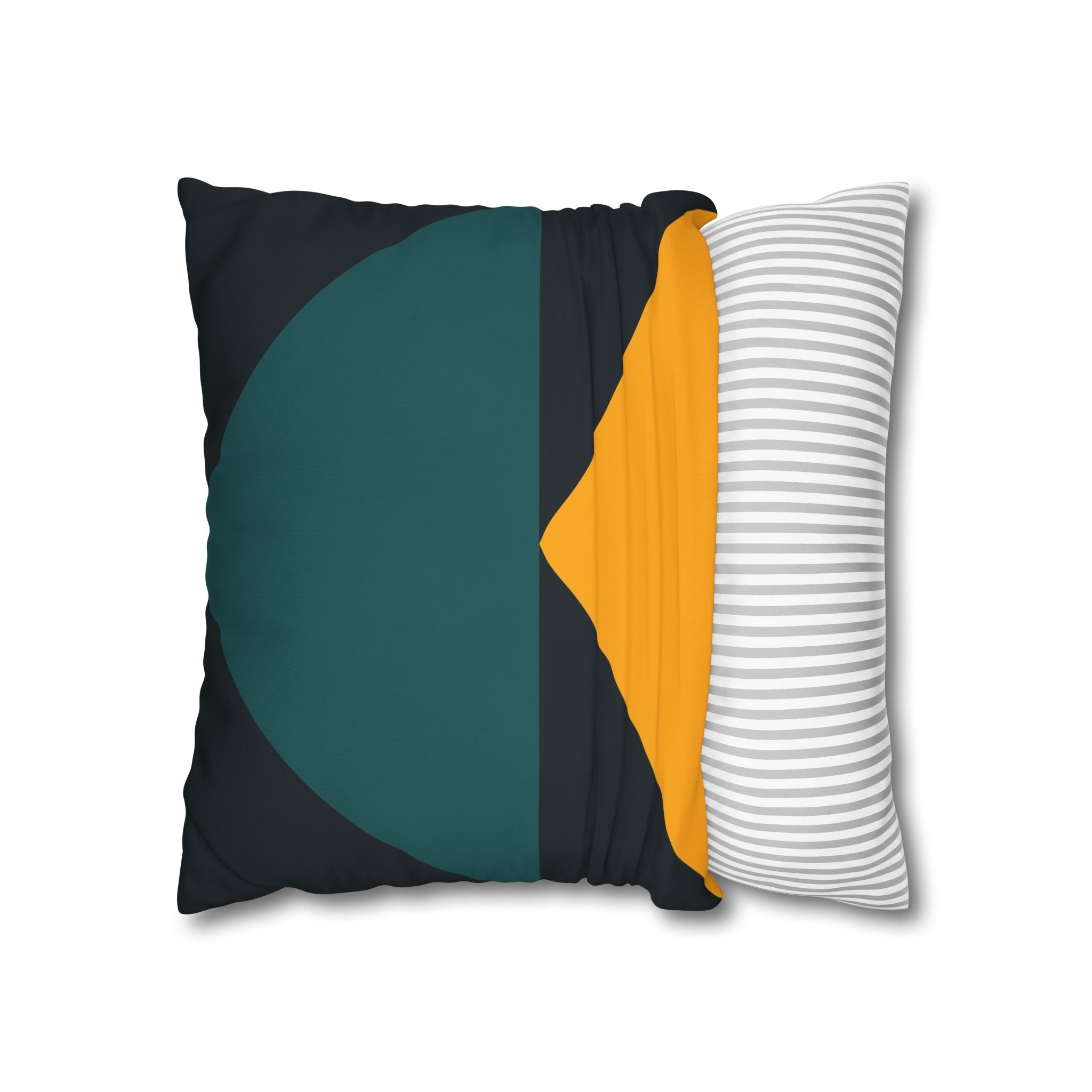 Geometric Teal & Gold Peak Pillowcase