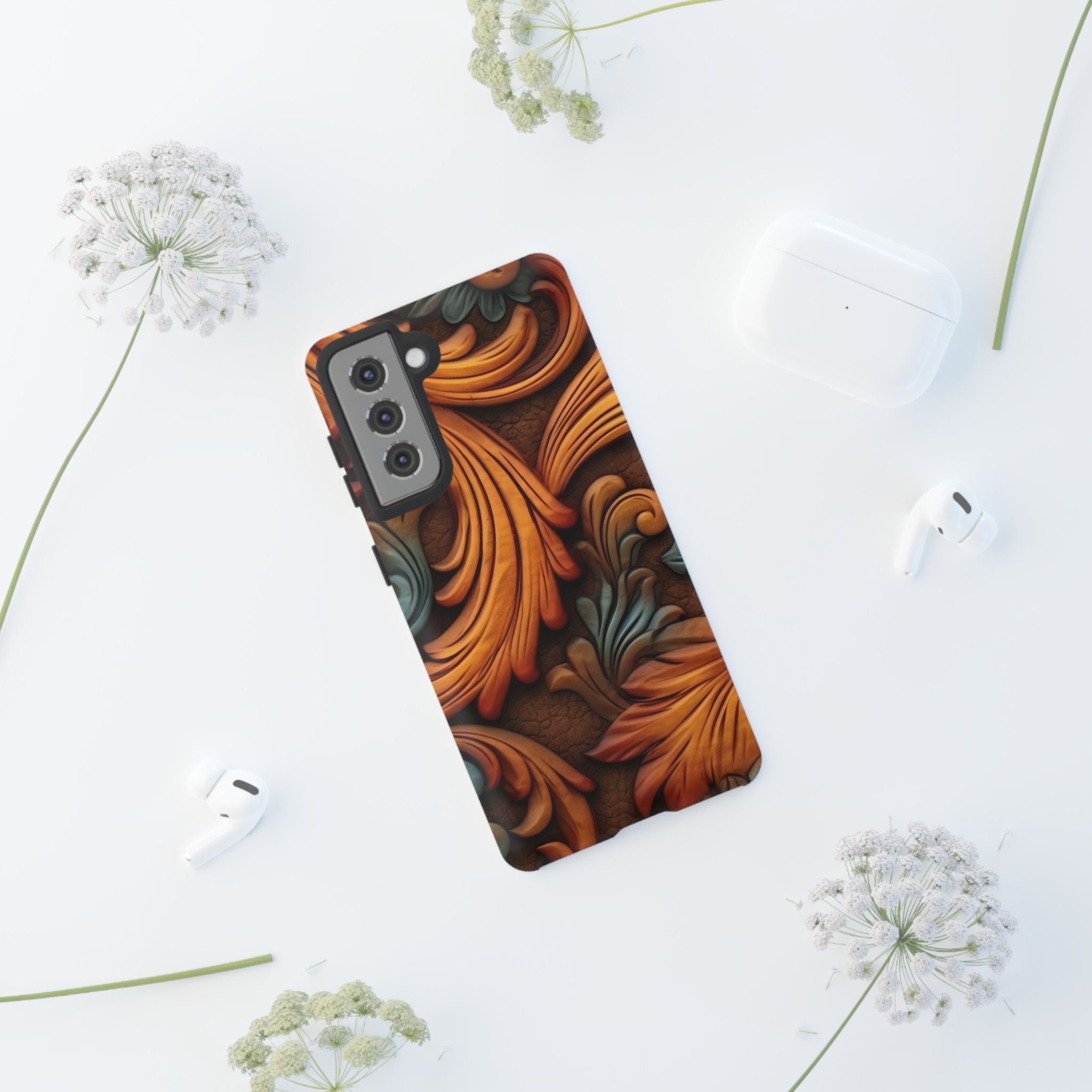 Baroque Copper Samsung Case - Luxury Design