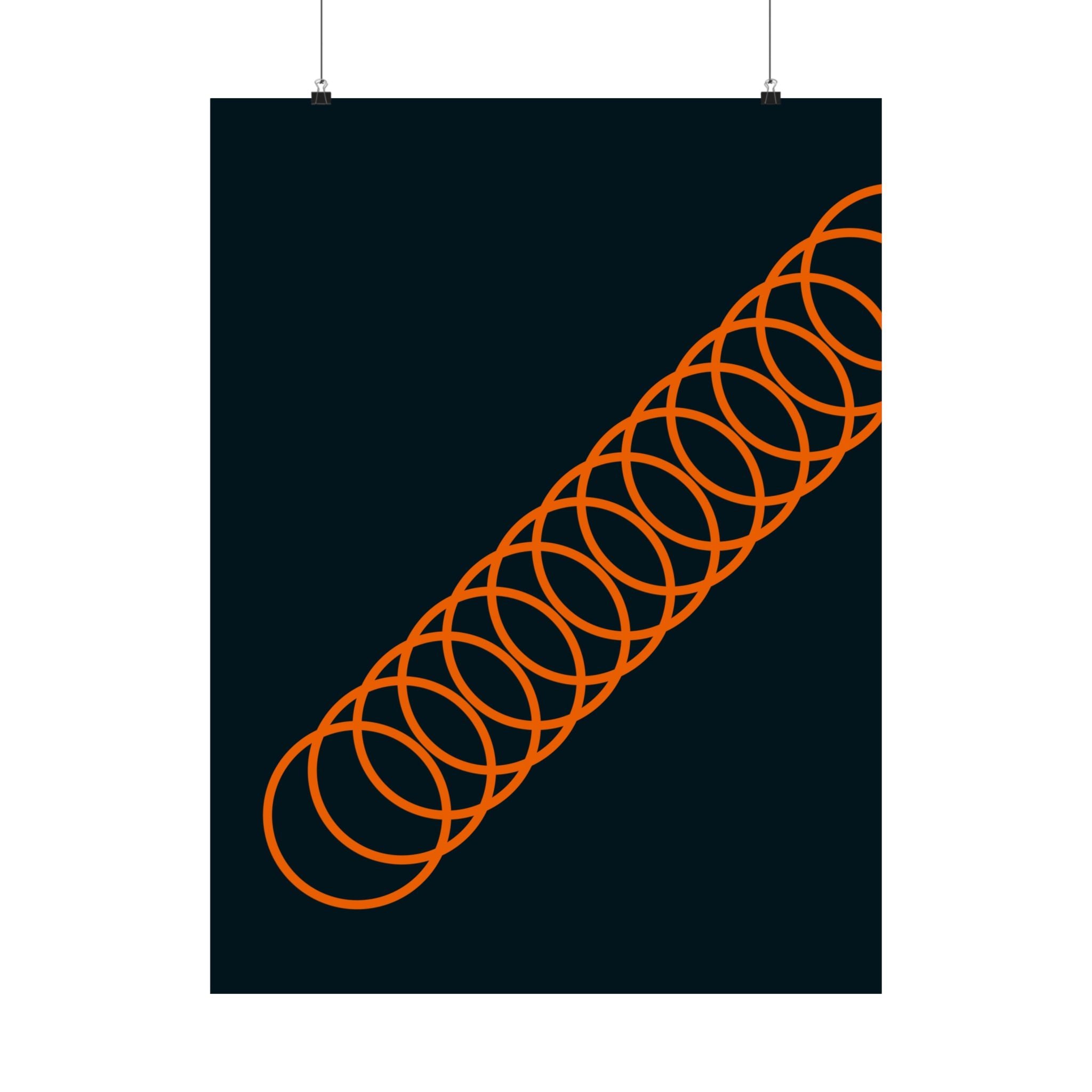 Abstract Orange Spring Coil Poster