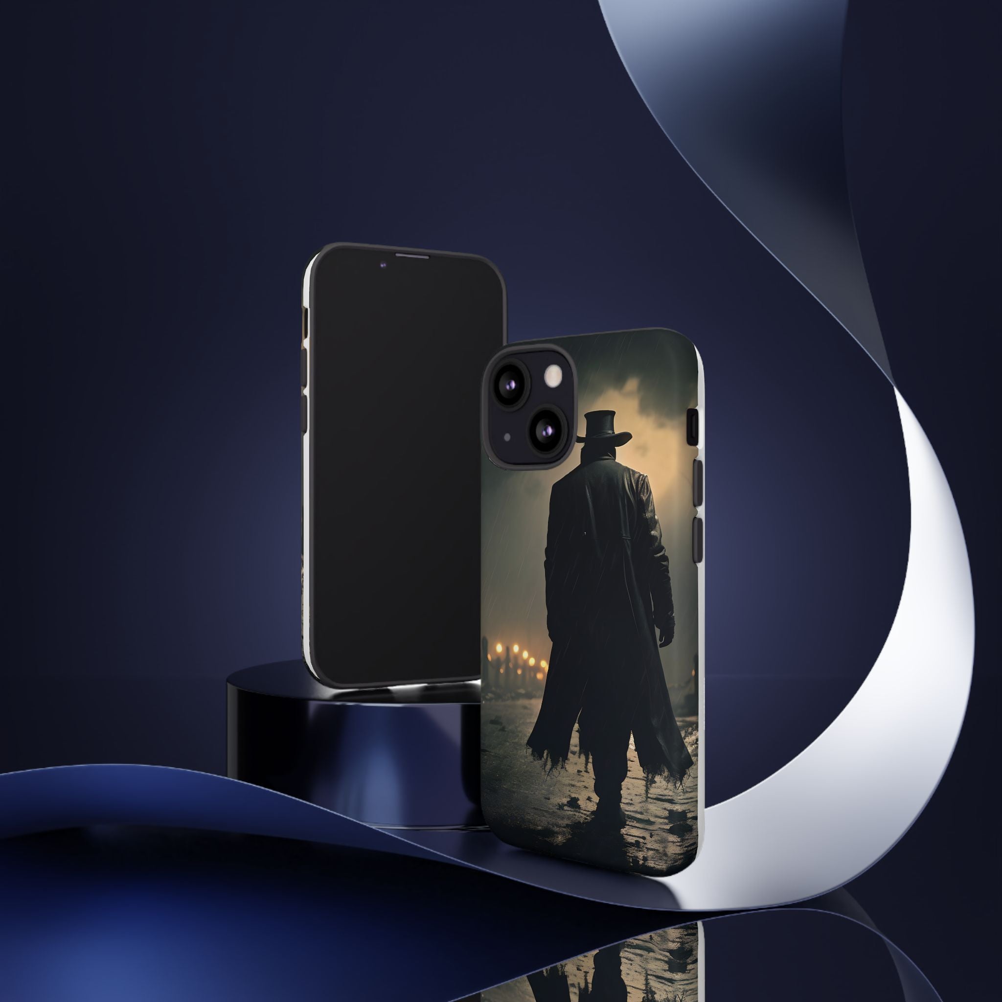 Mysterious Night Walk Hexagon Stone iPhone Case