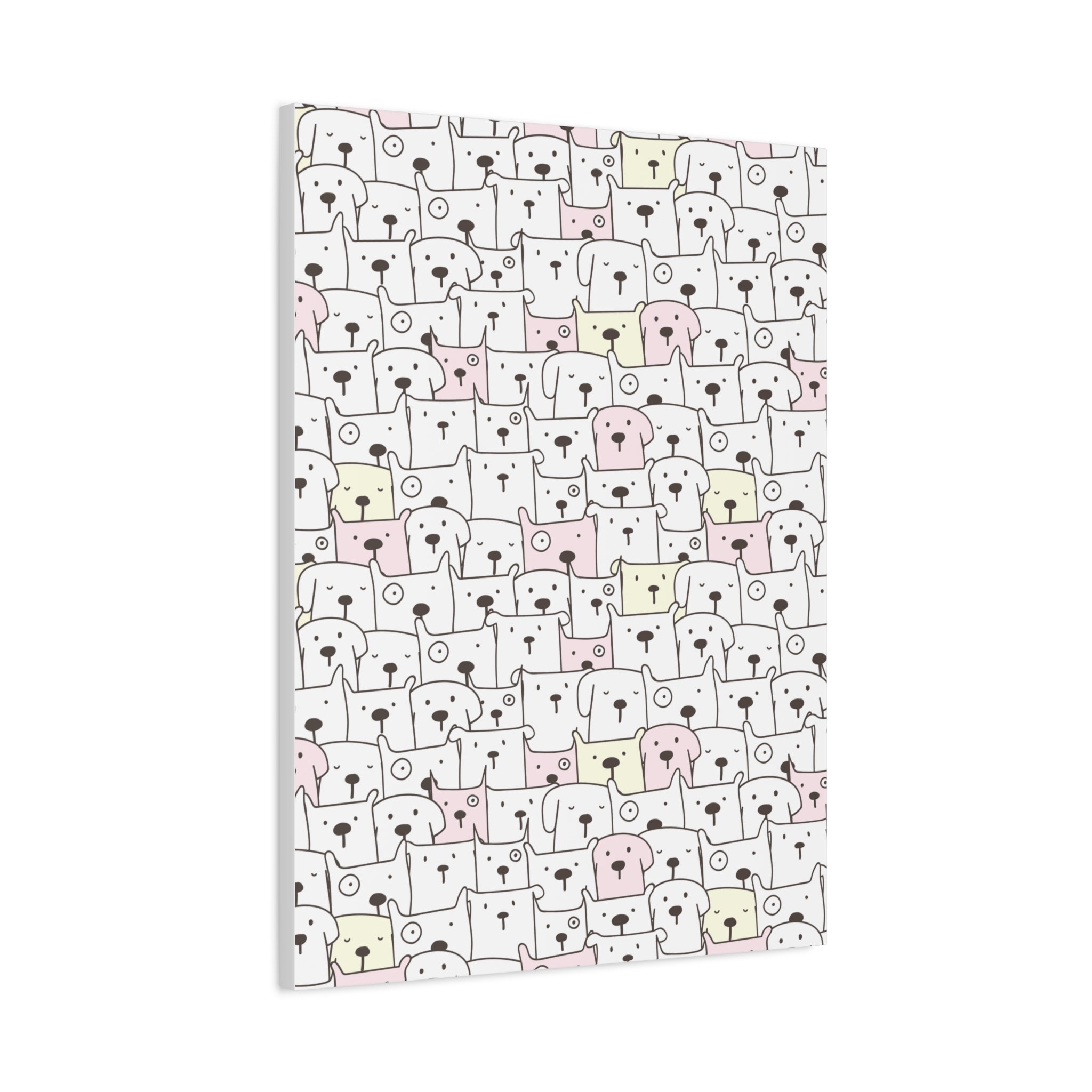 Cute Puppy Canvas Art - Dog Pattern