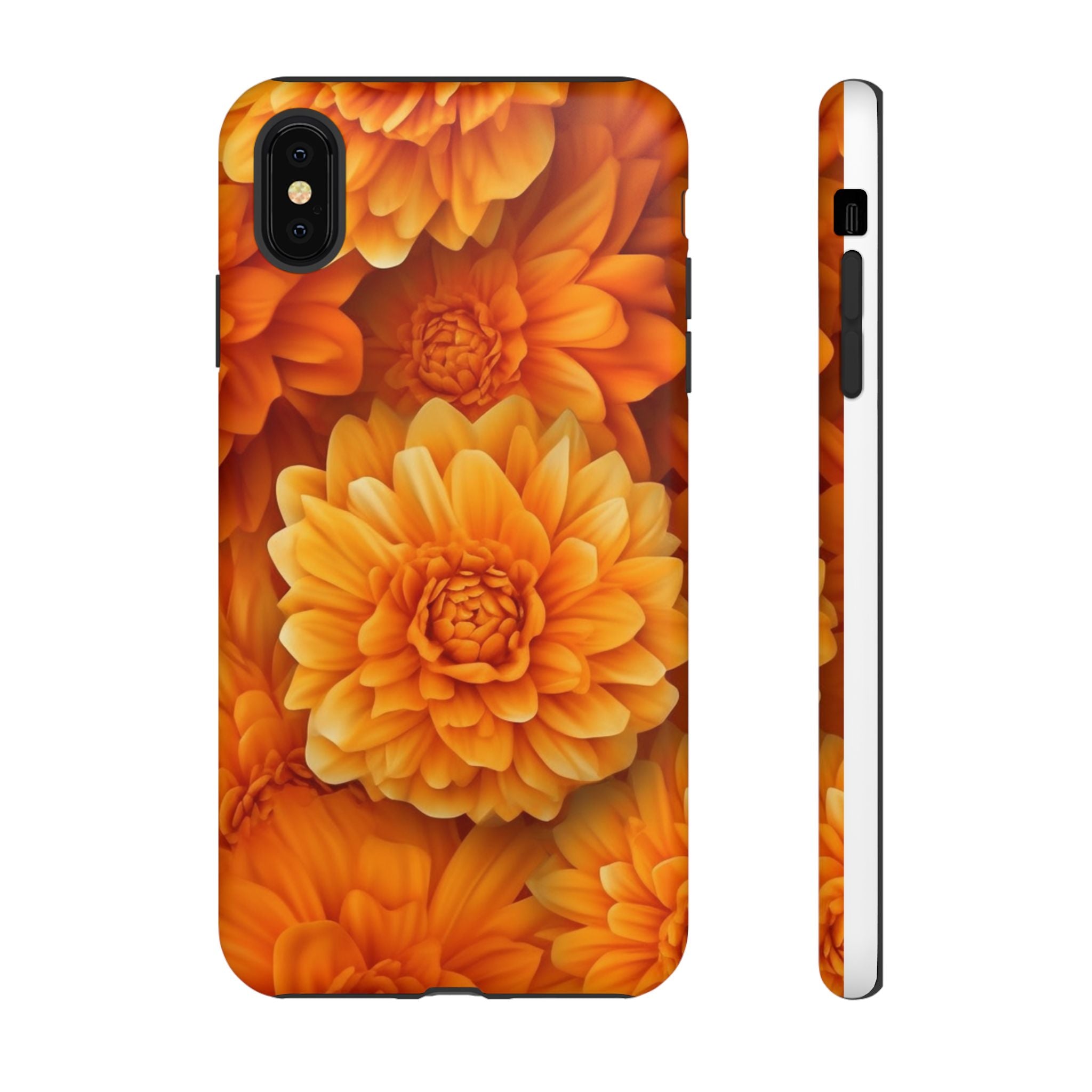 Fiery Dahlia Hexagon iPhone Case