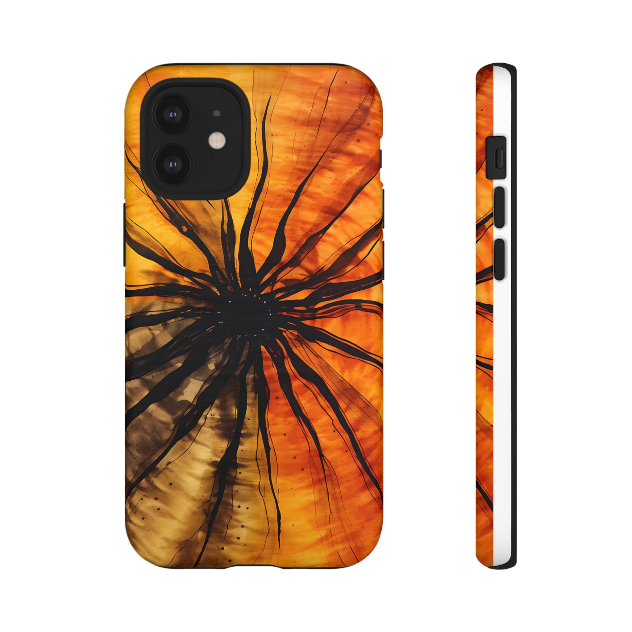 Fiery Sunburst Hexagon iPhone Case