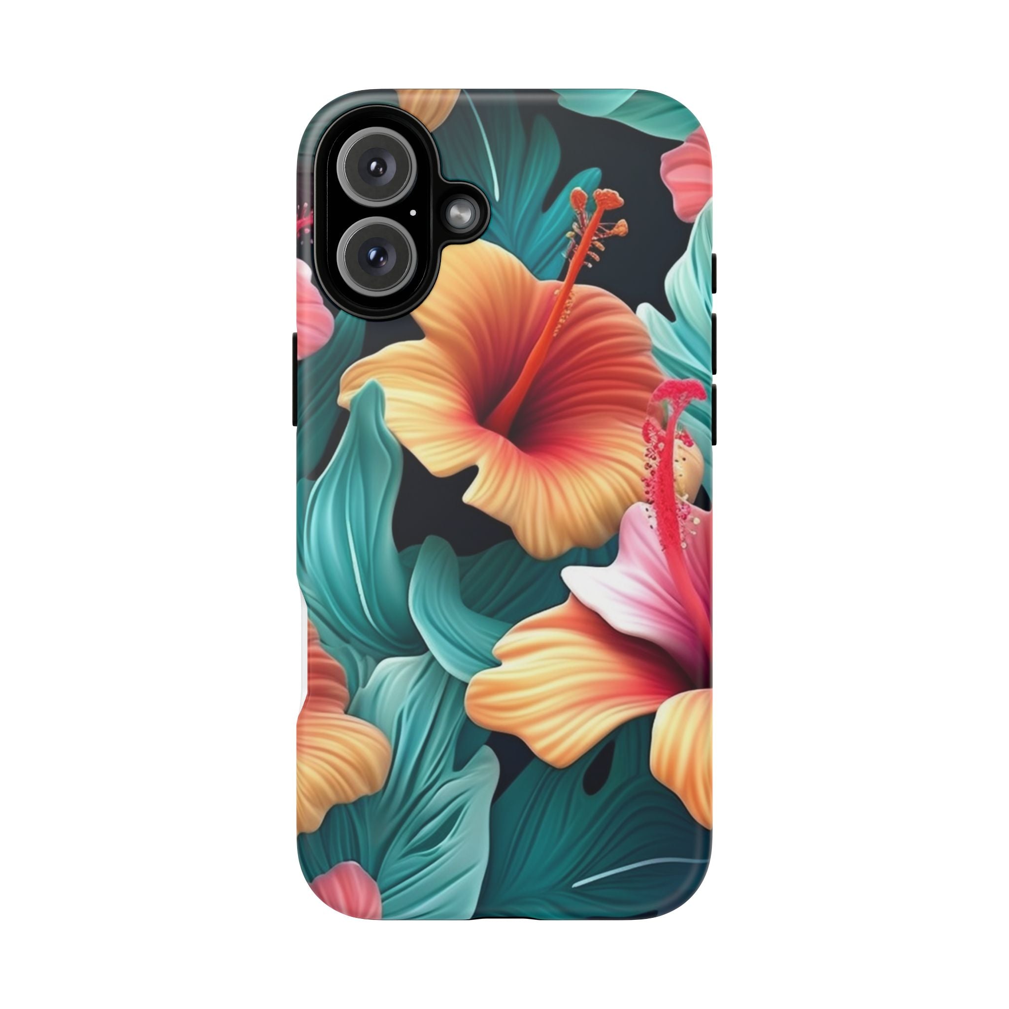 Tropical Hibiscus Hexagon iPhone Case